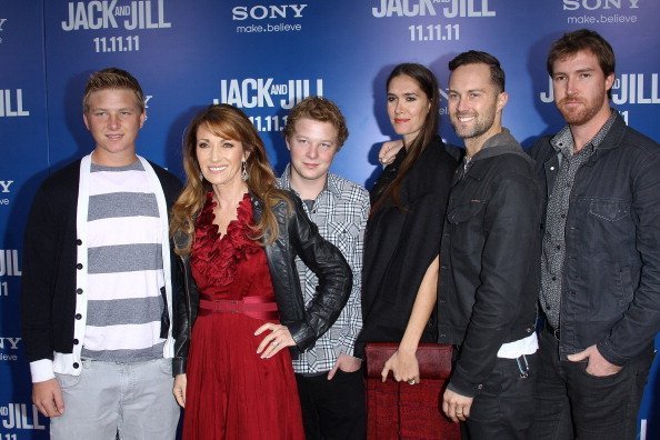 Jane Seymour and her children at the Los Angeles premiere of "Jack And Jill" held at Regency Village Theatre in Westwood, California on November 6, 2011. | Photo: Getty Images