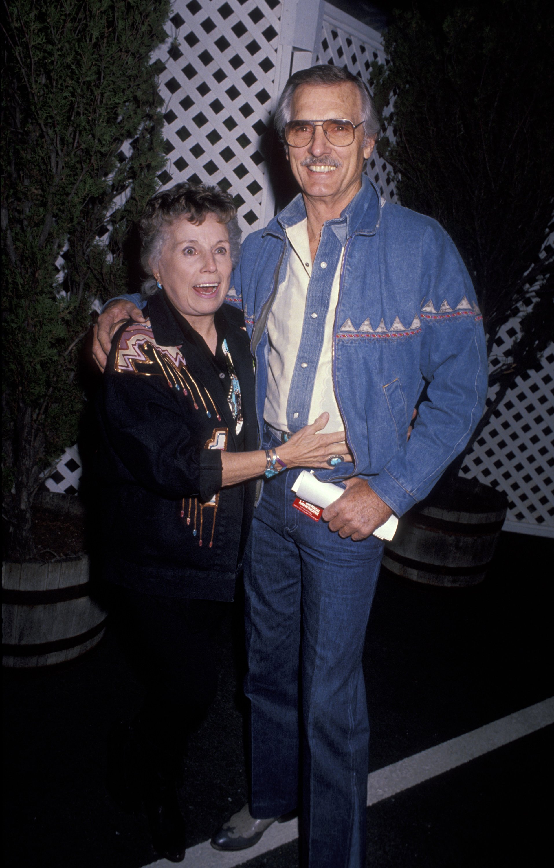 Dennis Weaver and Gerry Stowell during L.I.F.E.'s Country Christmas at Universal Ampitheater on December 8, 1990 in Universal City, California. /  Source: Getty Images