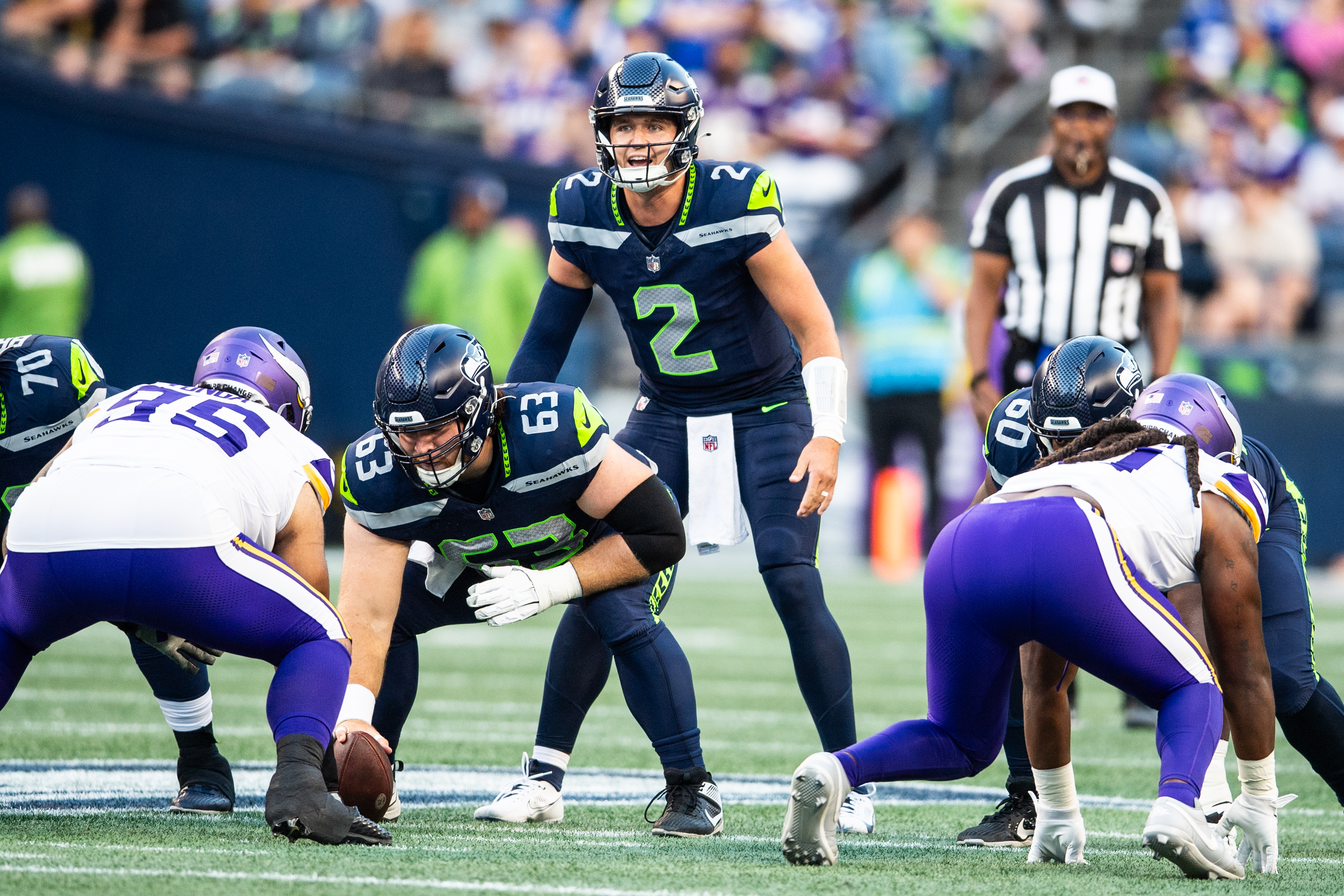 The Minnesota Vikings facing off against the Seattle Seahawks in Seattle, Washington on August 10, 2023 | Source: Getty Images