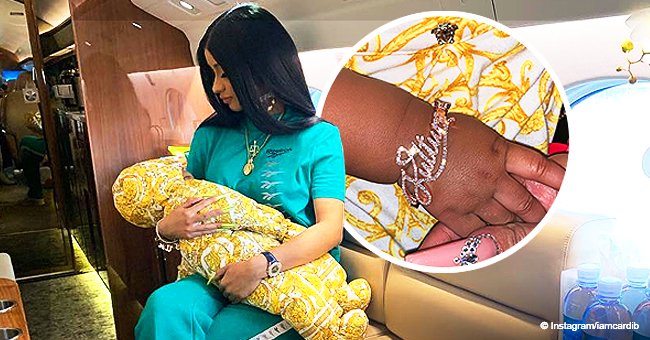 Cardi B Gifts Daughter with $5,900 'Kulture' Rose Gold Diamond Bracelet in New Photo