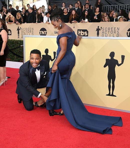 Anthony Anderson, Alvina Stewart at the 24th Annual Screen Actors-Guild Awards | Photo: Getty Images