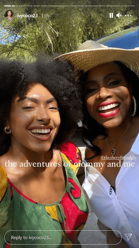 Screenshot of Insta story showing a selfie of Sheryl Lee Ralph and her daughter Ivy-Victoria Maurice | Source: Instagram/ivycoco23