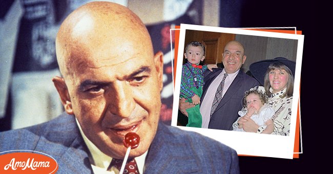 American Actor Telly Savalas Stars in the TV series "Kojak" in 1986, Actor Telly Savalas and his wife Julie arrive at St. Sophia Greek Orthodox Church to have their eight-month old daughter Ariana christened. | Source: Getty Images