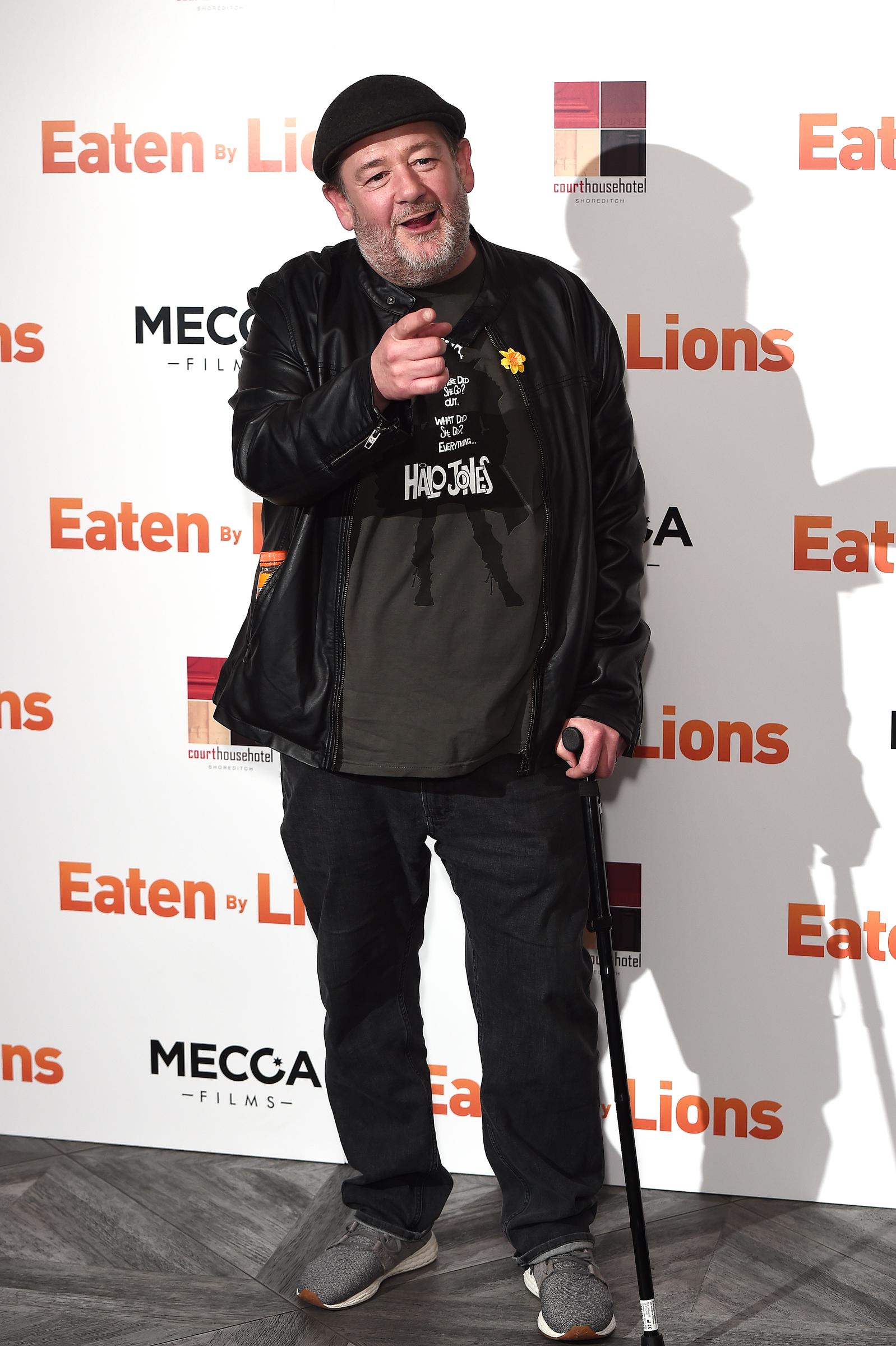 Johnny Vegas attends the "Eaten By Lions" UK premiere at The Courthouse Hotel on 26 March 2019 in London, England. | Source: Getty Images