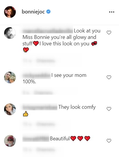 Screenshot of fan comment from Instagram. | Souce: Instagram/bonniejoc