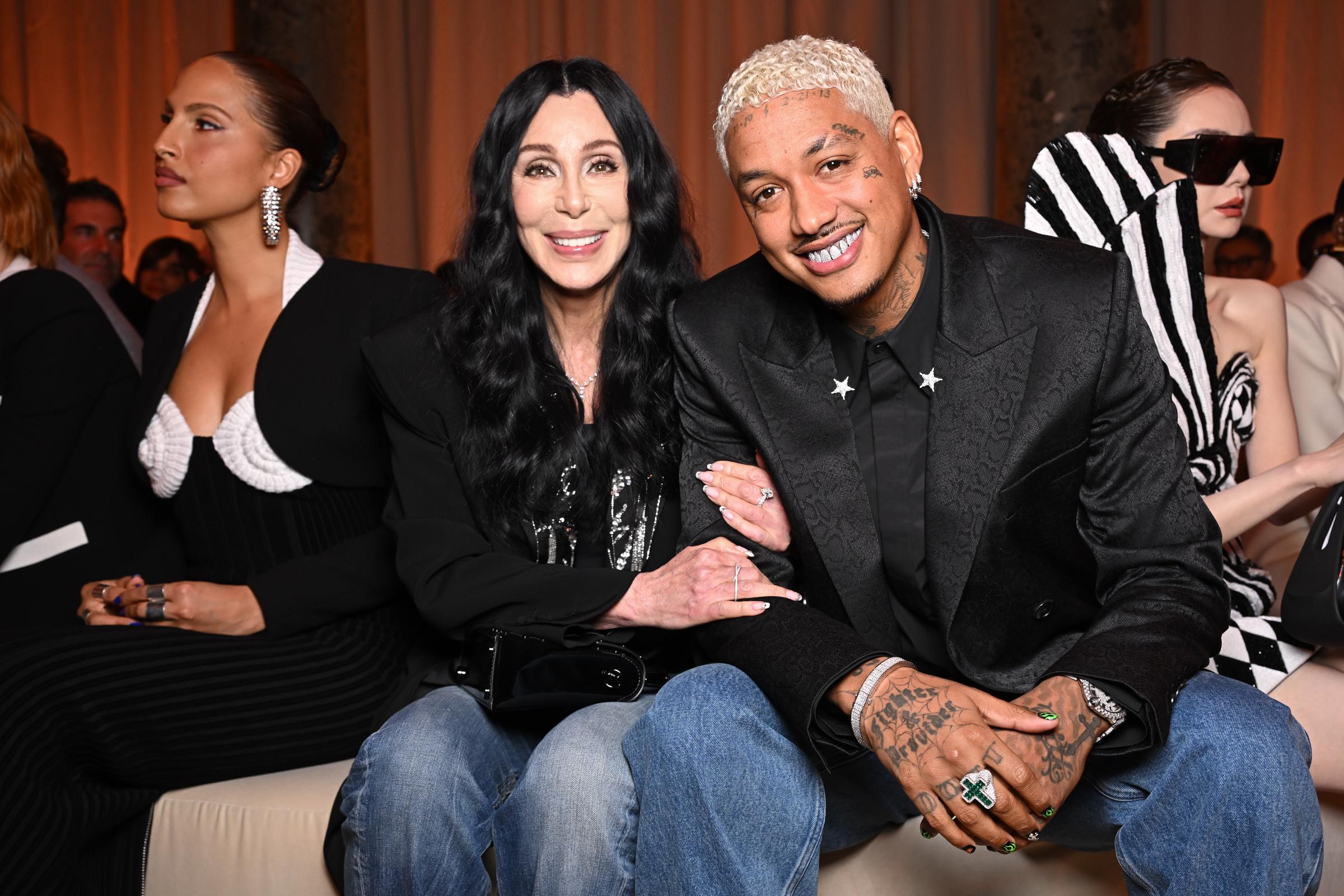 Alexander Edwards and Cher attend the Valentino Womenswear Spring/Summer 2024 show as part of Paris Fashion Week on October 01, 2023, in Paris, France | Source: Getty Images