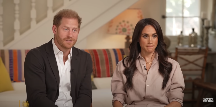 Prince Harry and Meghan Markle during an interview with "CBS News" posted on August 1, 2024 | Source: YouTube/@CBSSundayMorning