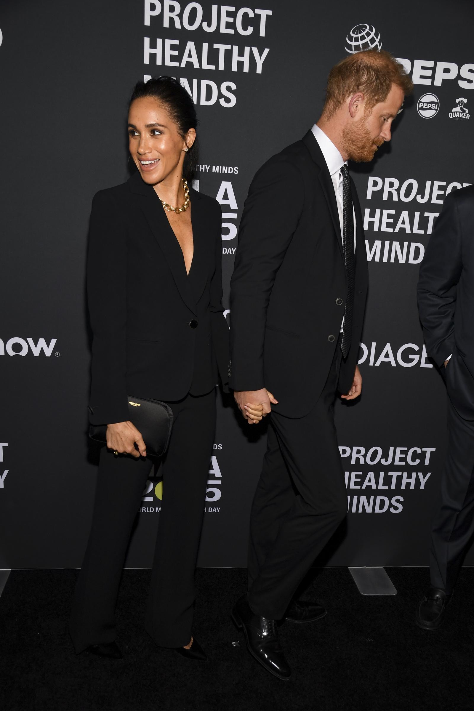 Meghan Markle and Prince Harry at Project Healthy Minds' World Mental Health Day Festival in New York on October 9, 2025 | Source: Getty Images