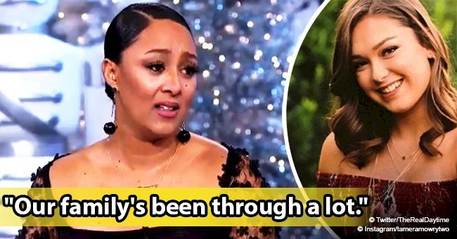 Tamera Mowry emotionally returns to 'The Real' after the death of her niece, Alaina