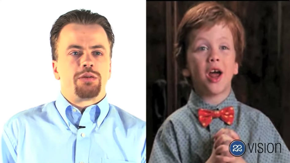 Michael Oliver in 2016 vs his appearance as Junior Healy on "Problem Child," from a video dated July 30, 2016 | Source: YouTube/@22VISION