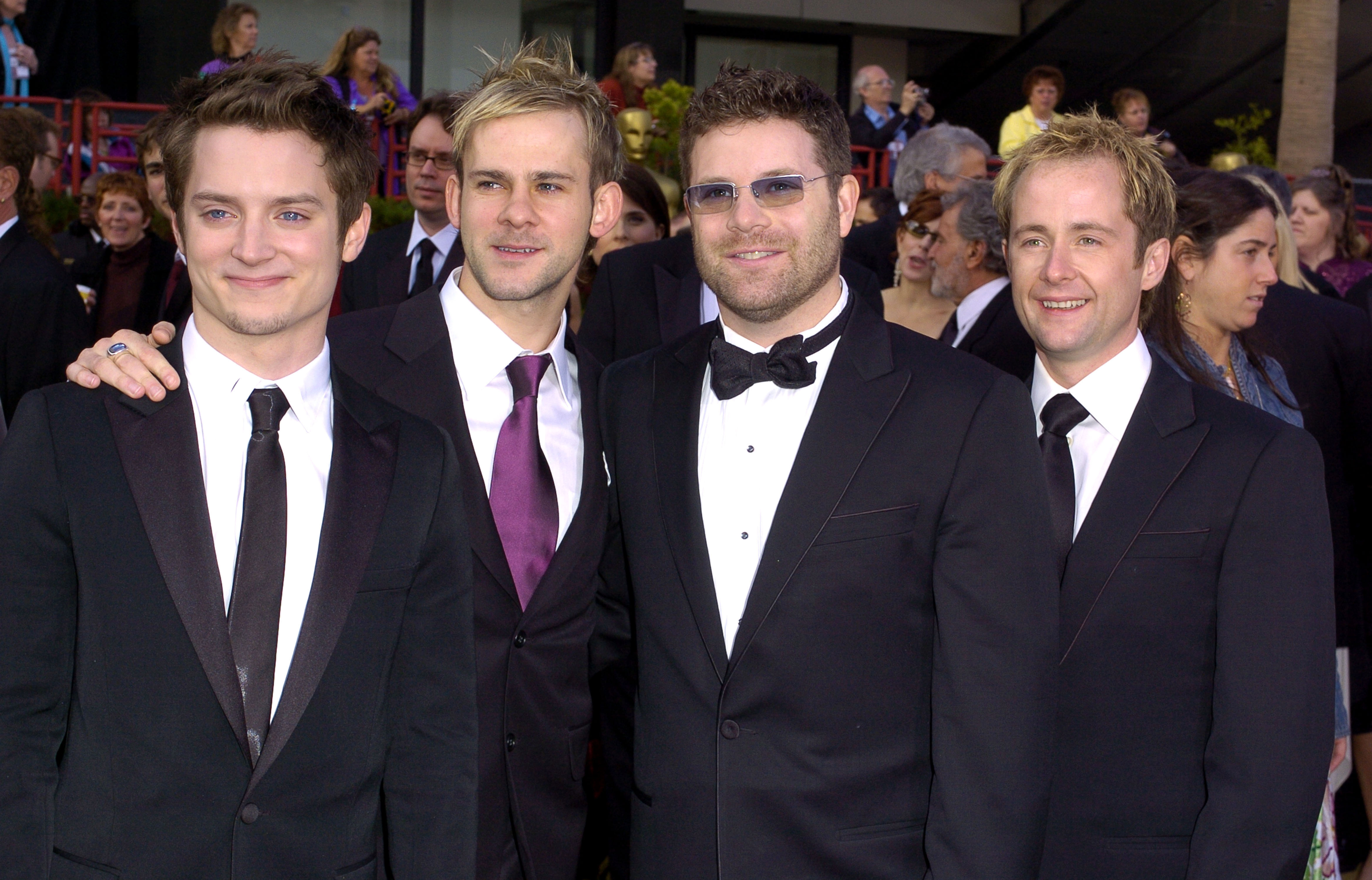 Elijah Wood, Dominic Monaghan, Sean Astin, and Billy Boyd during the 76th Annual Academy Awards on February 29, 2004. | Source: Getty Images