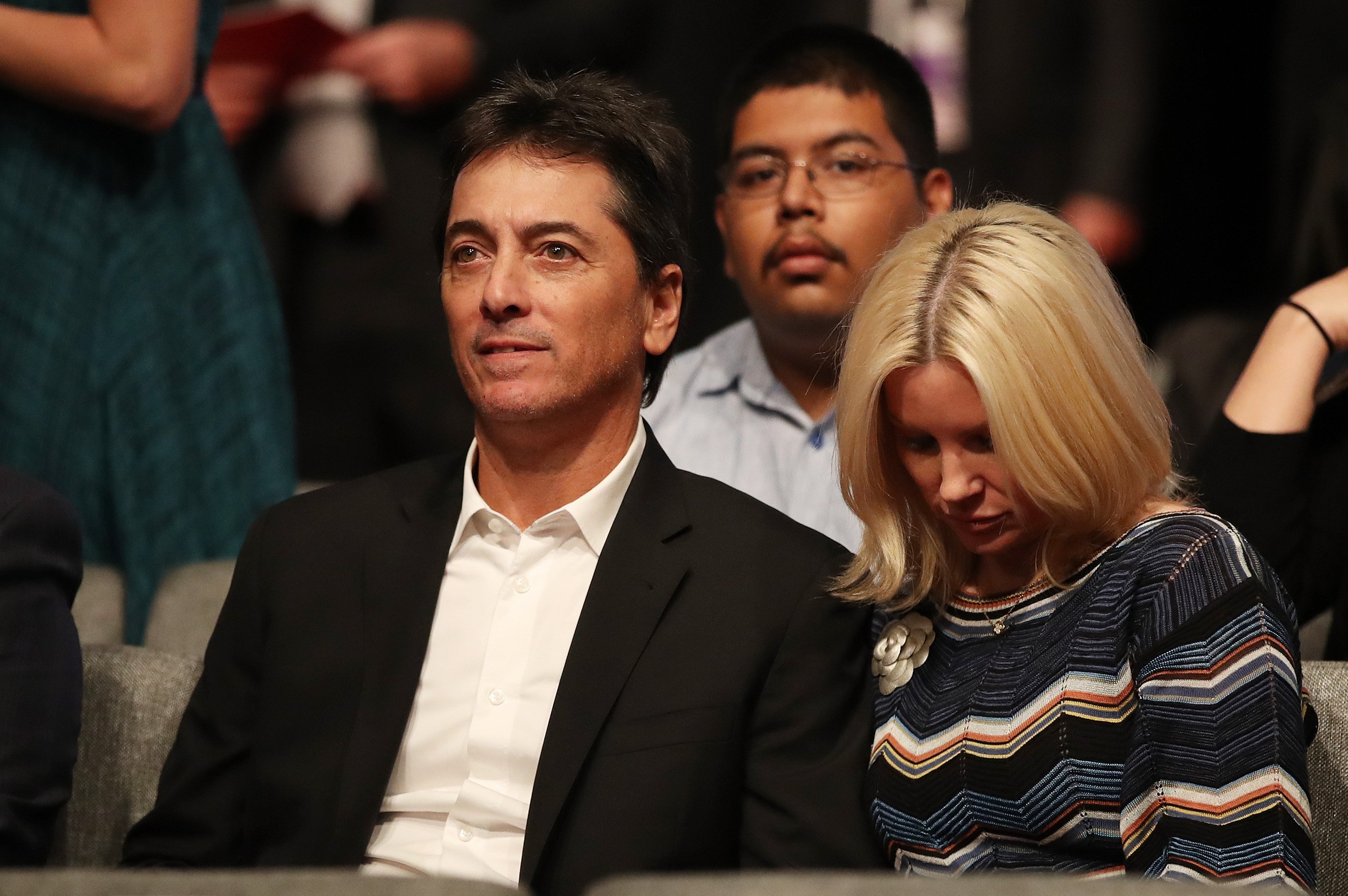 Scott Baio and Renee Sloan attending the third U.S. presidential debate at the Thomas & Mack Center on October 19, 2016 in Las Vegas, Nevada. / Source: Getty Images