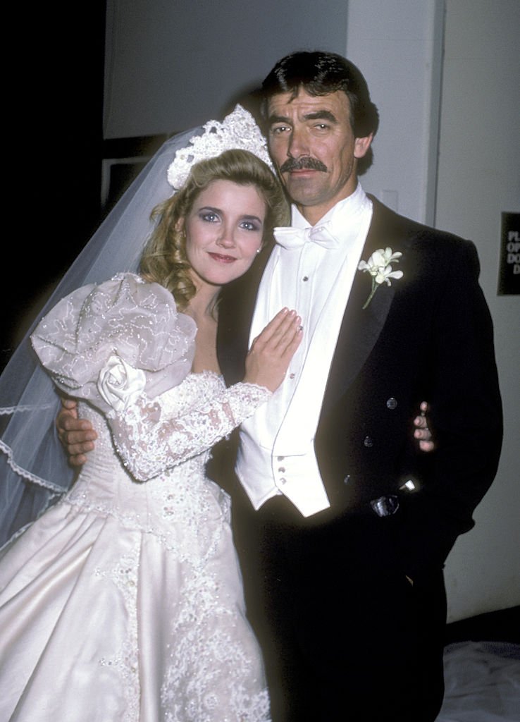Melody Thomas Scott and Eric Braeden on April 4, 1984 at the Taping of "The Young and the Restless" | Source: Getty Images