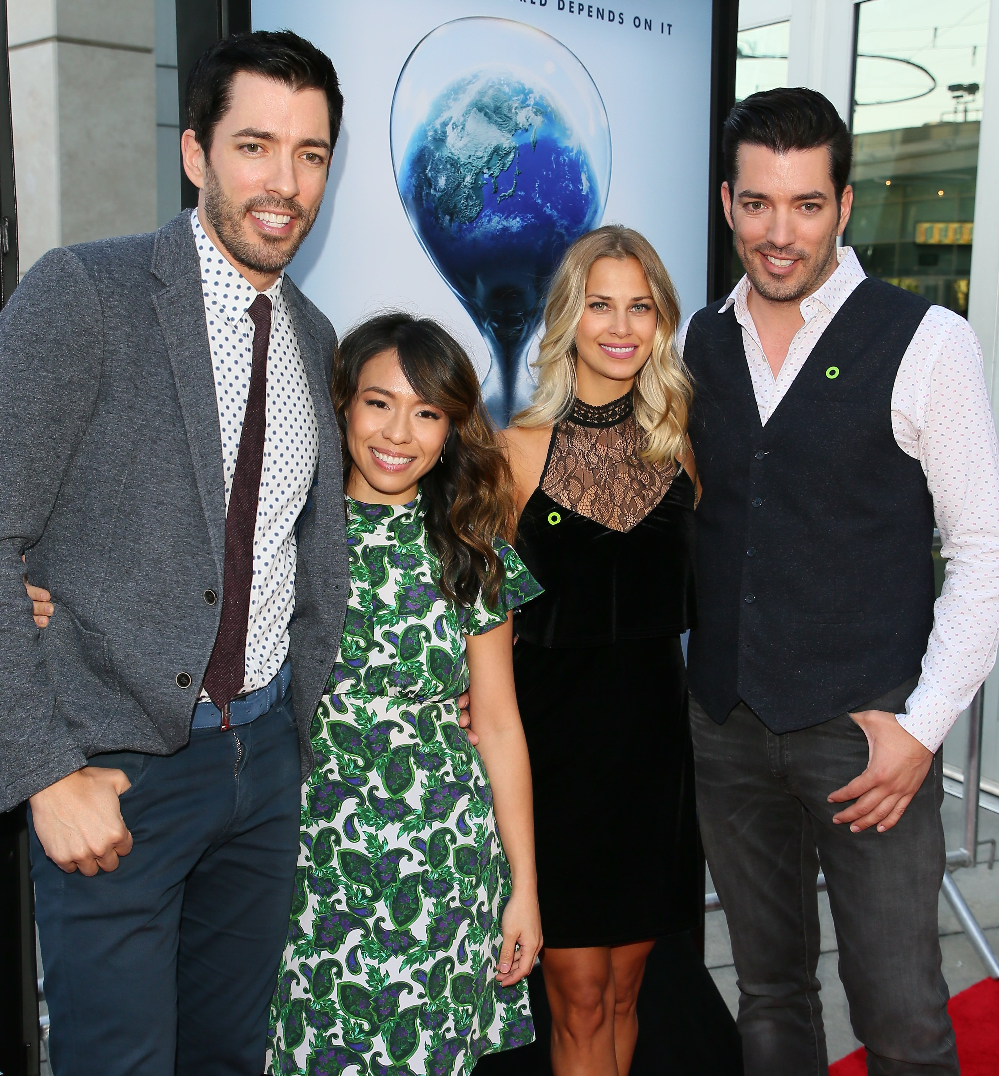 Drew Scott, Linda Phan, Jacinta Kuznetsov and Jonathan Scott attend a screening of Paramount Pictures' "An Inconvenient Sequel: Truth To Power" on July 25, 2017 in Hollywood, California | Source: Getty Images