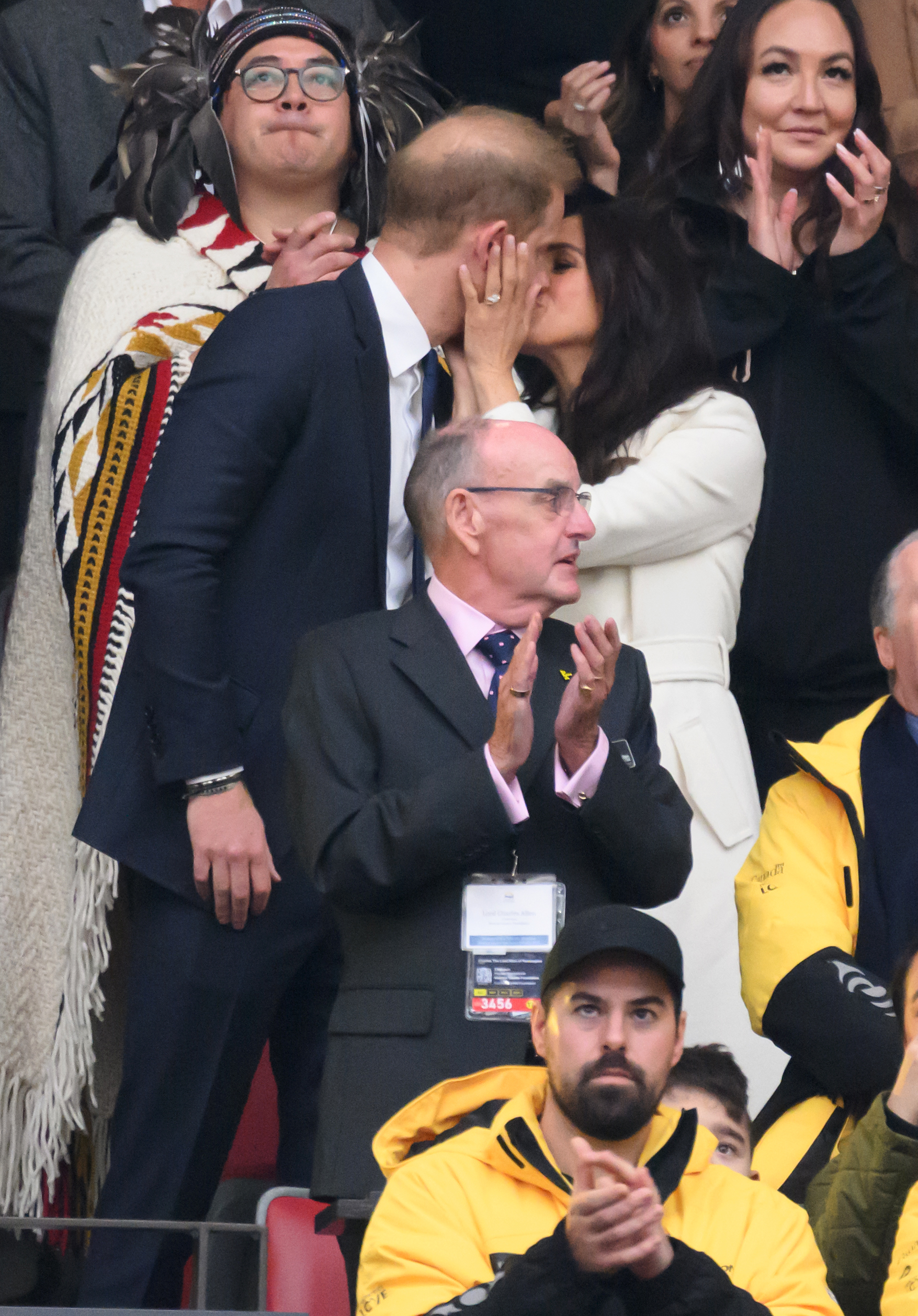 Prince Harry and Meghan Markle during the opening ceremony of the 2025 Invictus Games at BC Place on February 8 in Vancouver, British Columbia, Canada. | Source: Getty Images