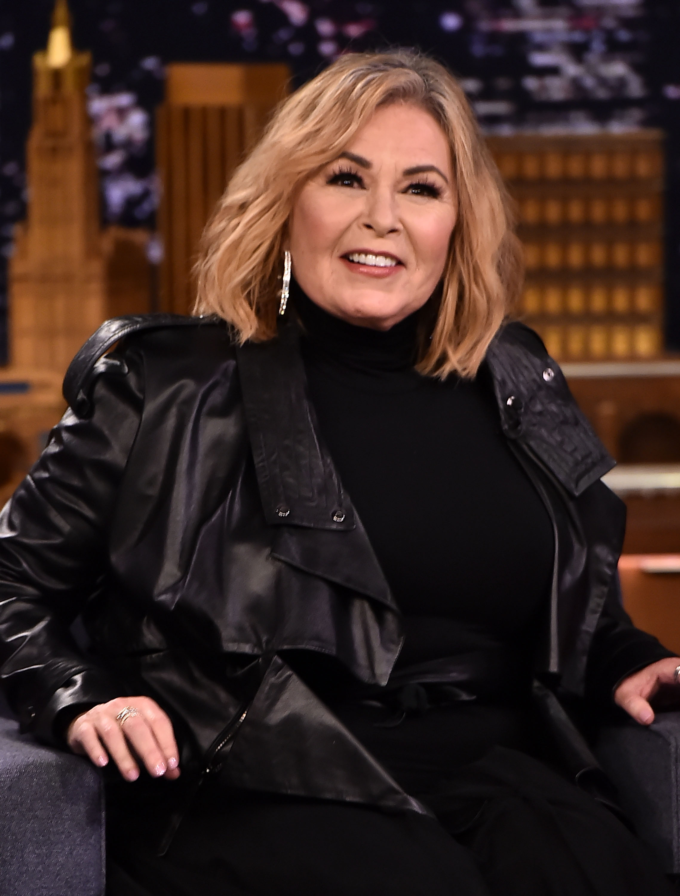 Roseanne Barr Visits "The Tonight Show Starring Jimmy Fallon" in New York City on April 30, 2018. | Source: Getty Images