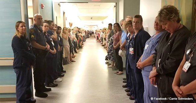 Photo of 'honor walk' given to deceased father of three before organ donation goes viral