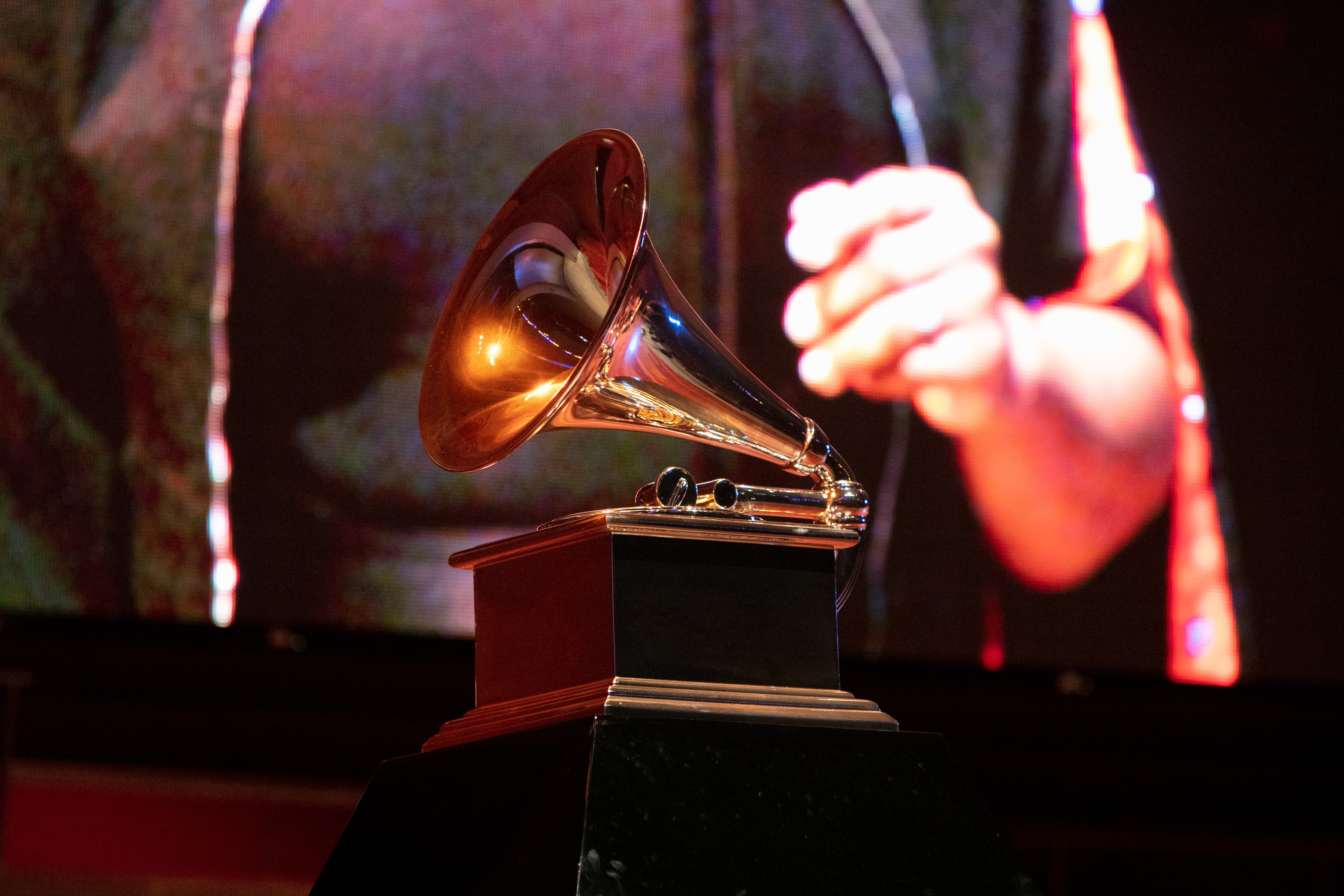 A Grammy statue at the Chicago Chapter 60th Anniversary Concert at Millennium Park. September 16, 2021 in Chicago, Illinois | Getty Images 