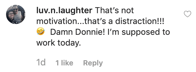 Fan's comment on Donnie Wahlberg's post. | Source: Instagram/donniewahlberg