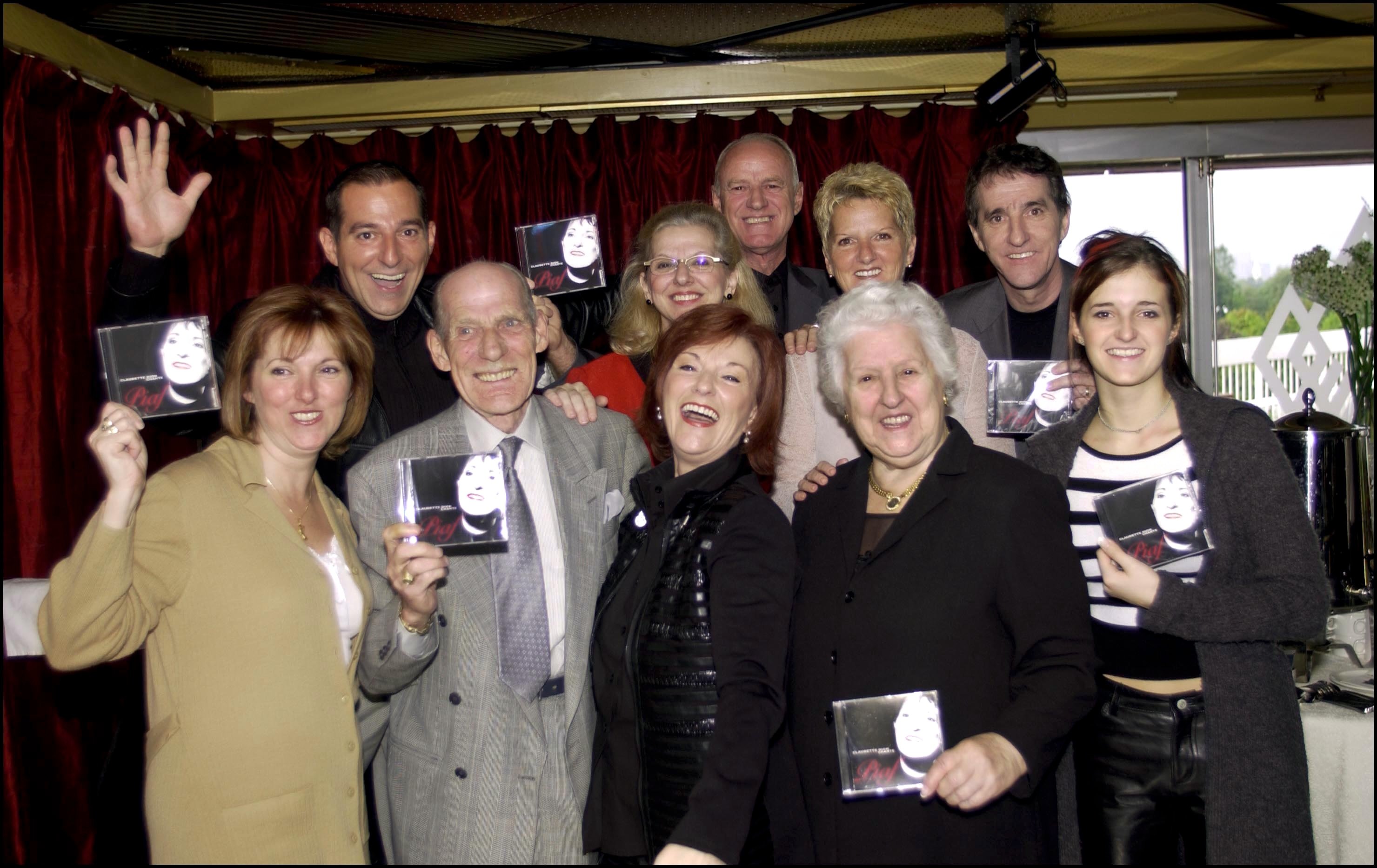 Celine Dion's sister Claudette Dion with her parents Andre and Therese, and relatives at the launch of "Claudette Dion sings Edith Piaf" at the Montreal Casino In Montreal, Canada On October 11, 2002. | Source: Getty Images