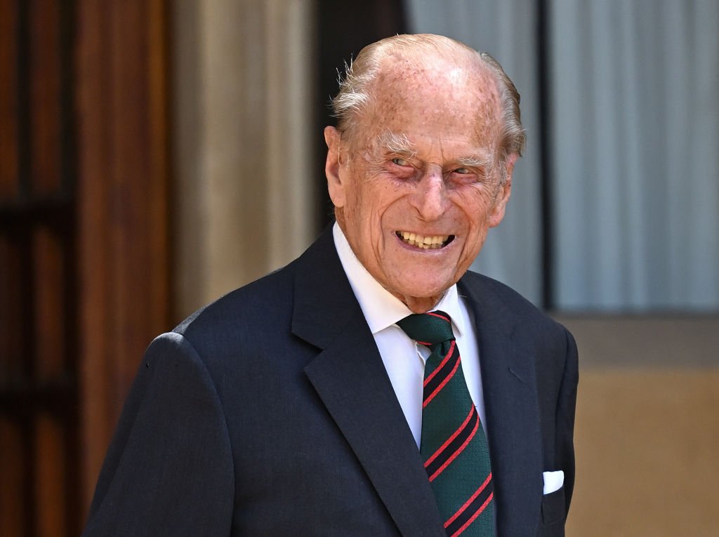 Prince Philip, Duke of Edinburgh (wearing the regimental tie of The Rifles) attends a ceremony to mark the transfer of the Colonel-in-Chief of The Rifles from him to Camilla, Duchess of Cornwall at Windsor Castle on July 22, 2020 in Windsor, England | Photo: Getty Images
