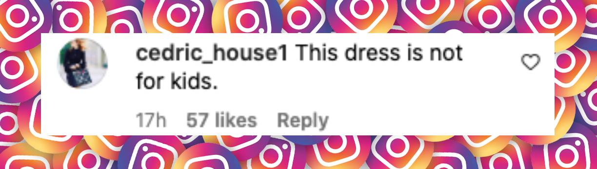 User comment about Blue Ivy Carter's outfit, posted on November 11, 2024 | Source: Instagram/fashionbombdaily