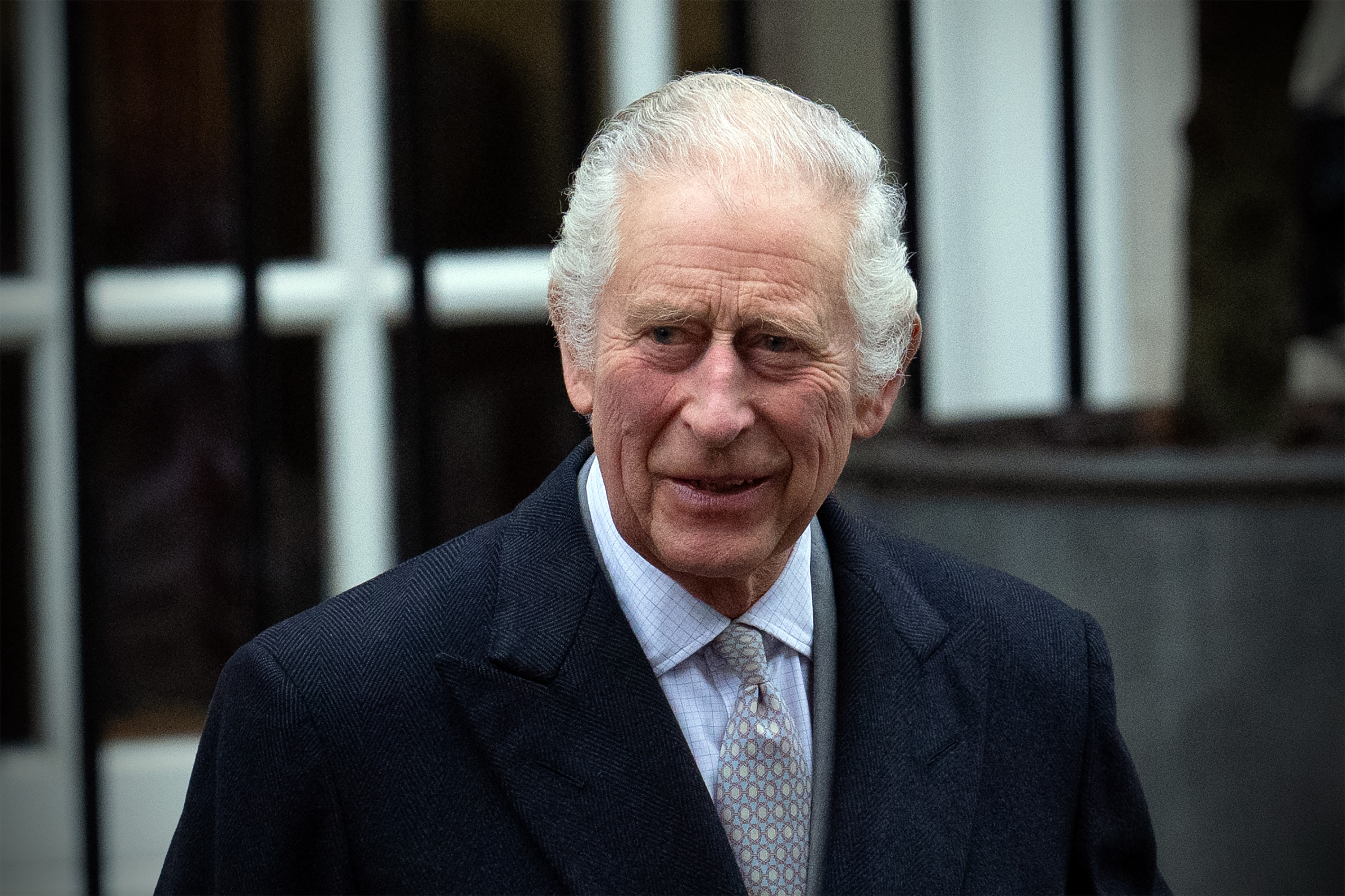 King Charles III seen leaving The London Clinic in London, England on January 29, 2024 | Source: Getty Images