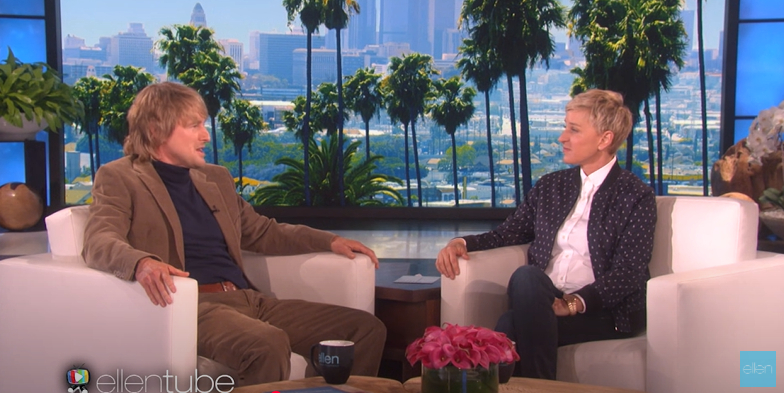 A screenshot of Owen Wilson opening up about parenting and his sons during an interview with Ellen DeGeneres dated June 8, 2017. | Source: YouTube/TheEllenShow