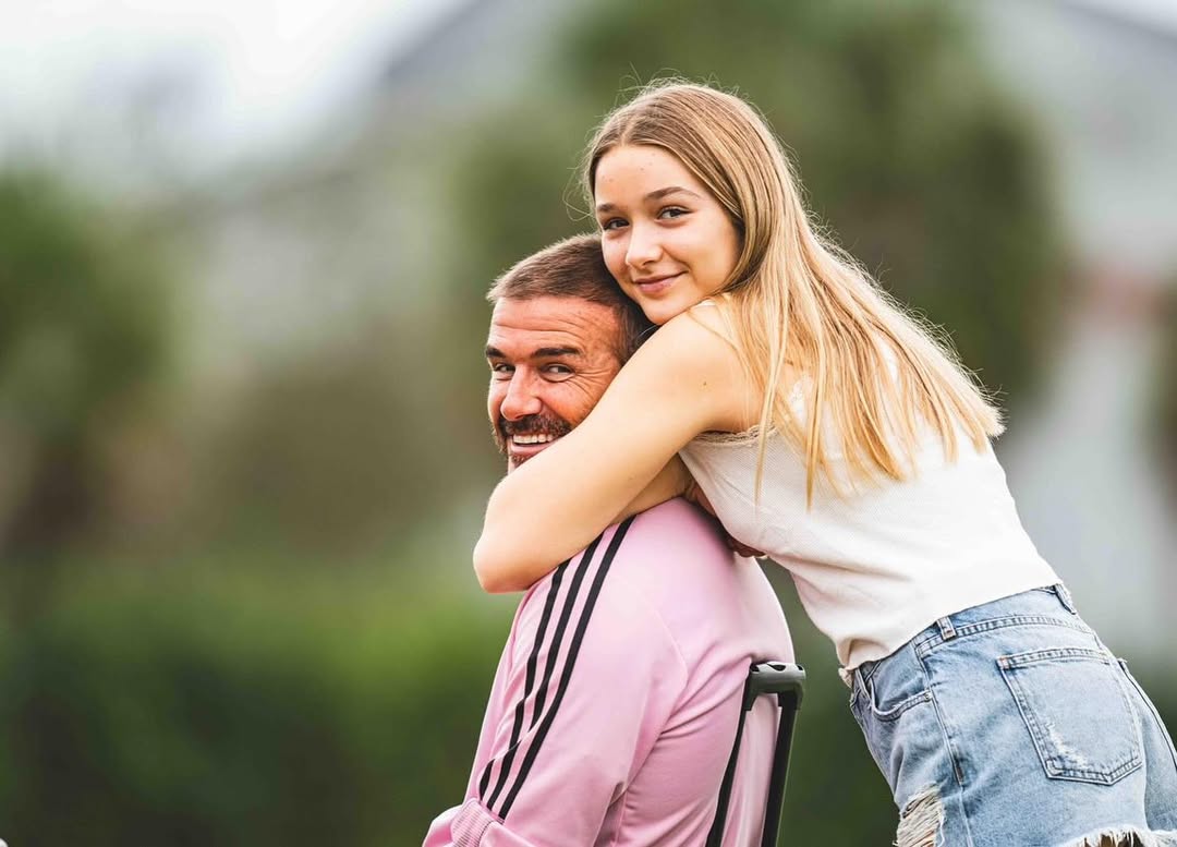 David Beckham with his daughter from a post dated October 21, 2023. | Source: Instagram/davidbeckham