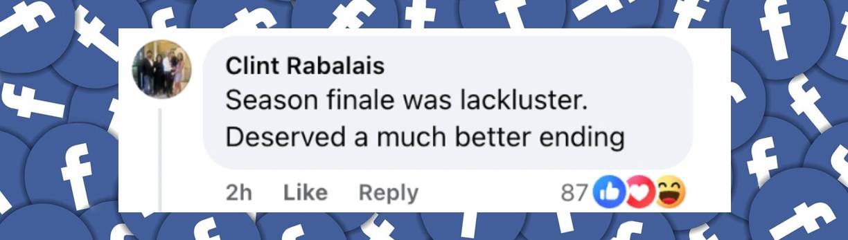 User comment about the Season 5 finale of "Yellowstone," posted on December 16, 2024 | Source: Facebook/Yellowstone