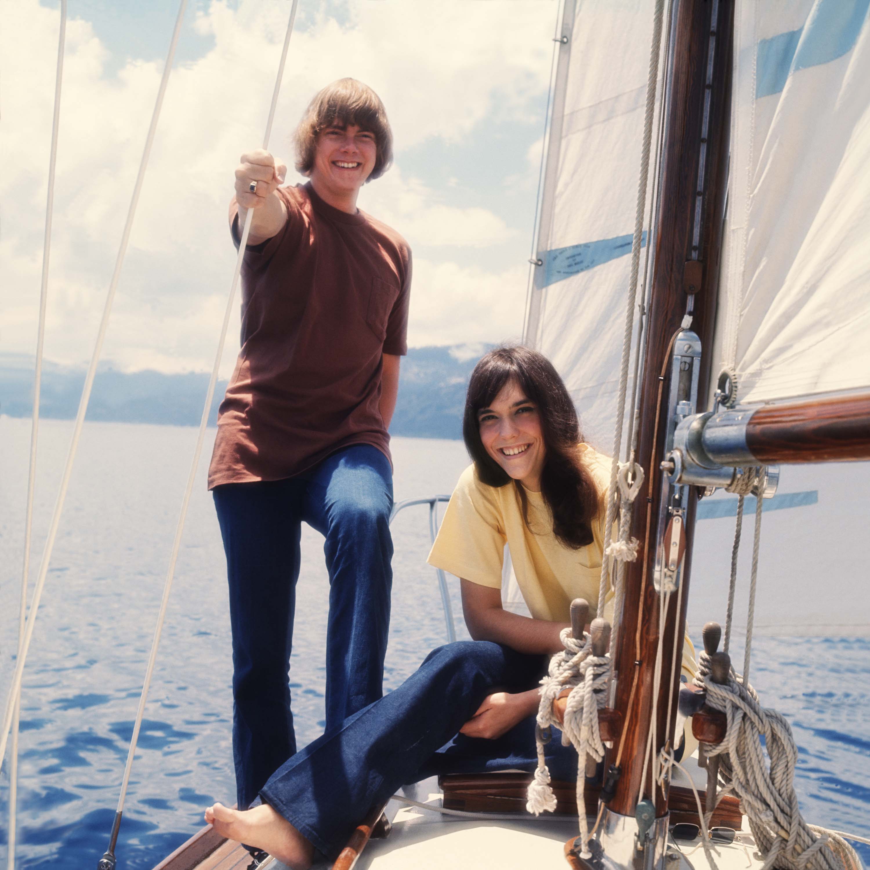 Richard Carpenter, Karen Carpenter - posed, on boat in Lake Tahoe | Source: Getty Images