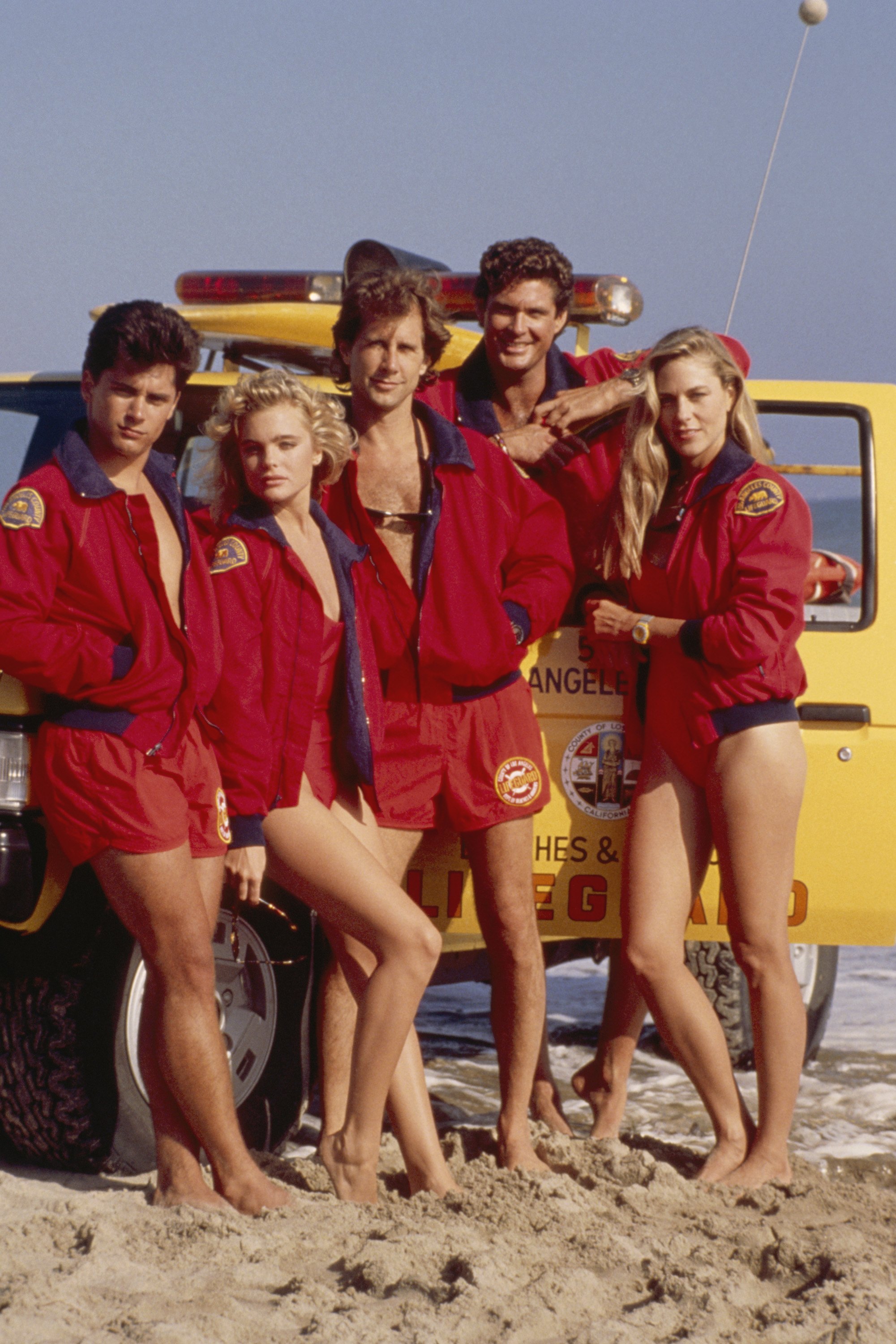 Erika Eleniak and the cast of 