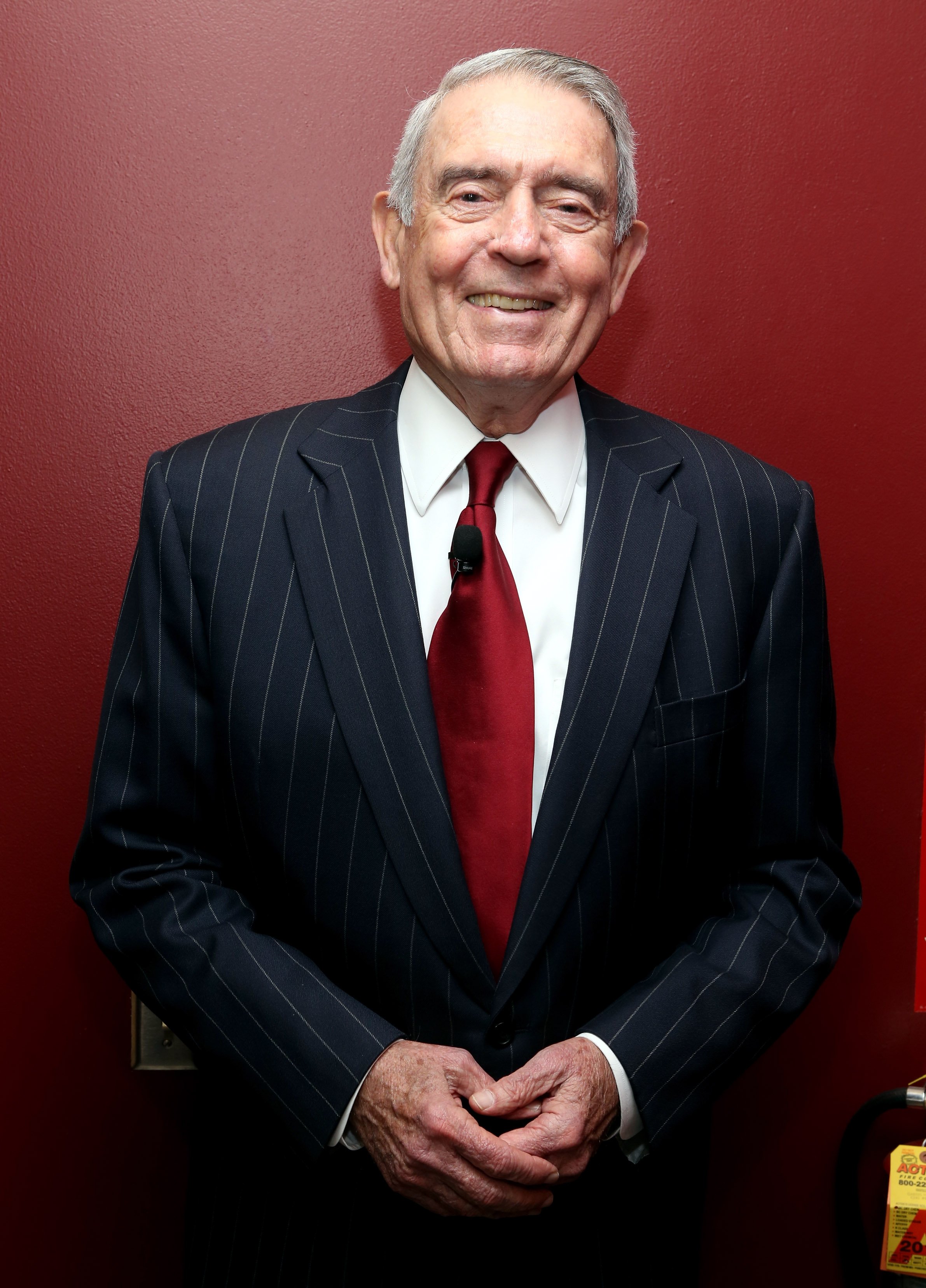 Dan Rather poses for The Newsmen: Changing Dynamics of Media, Tech, and Journalism panel on September 30, 2014 in New York City. Source: Getty Images 