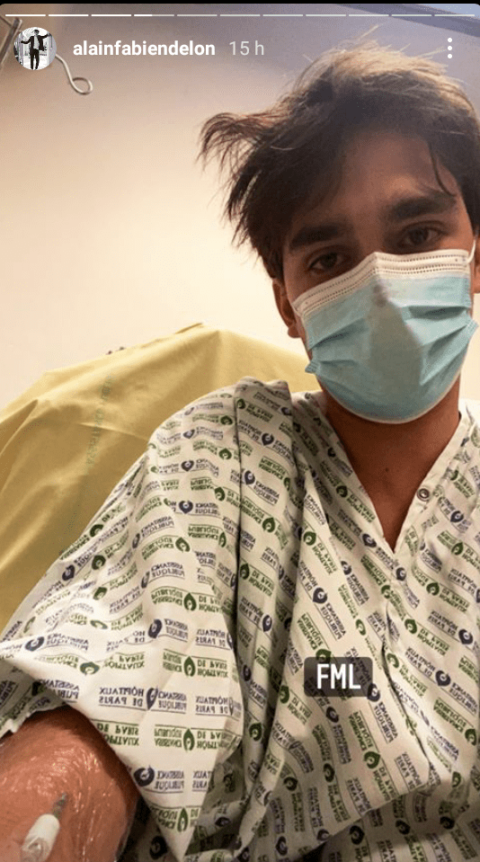 Alain-Fabien Delon à l'hôpital. | Photo : instagram.com/alainfabiendelon/