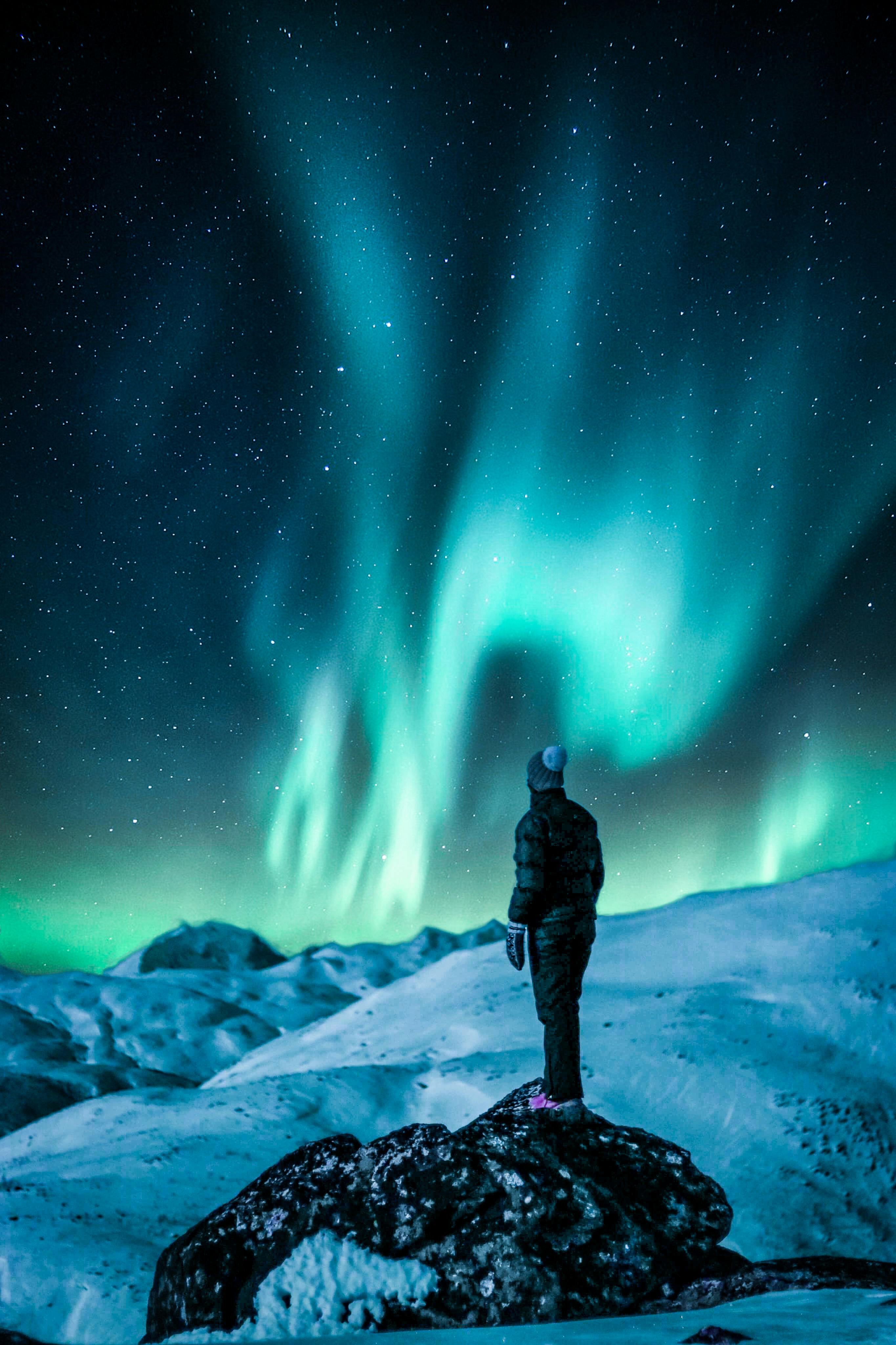 A person viewing the northern lights | Source: Pexels