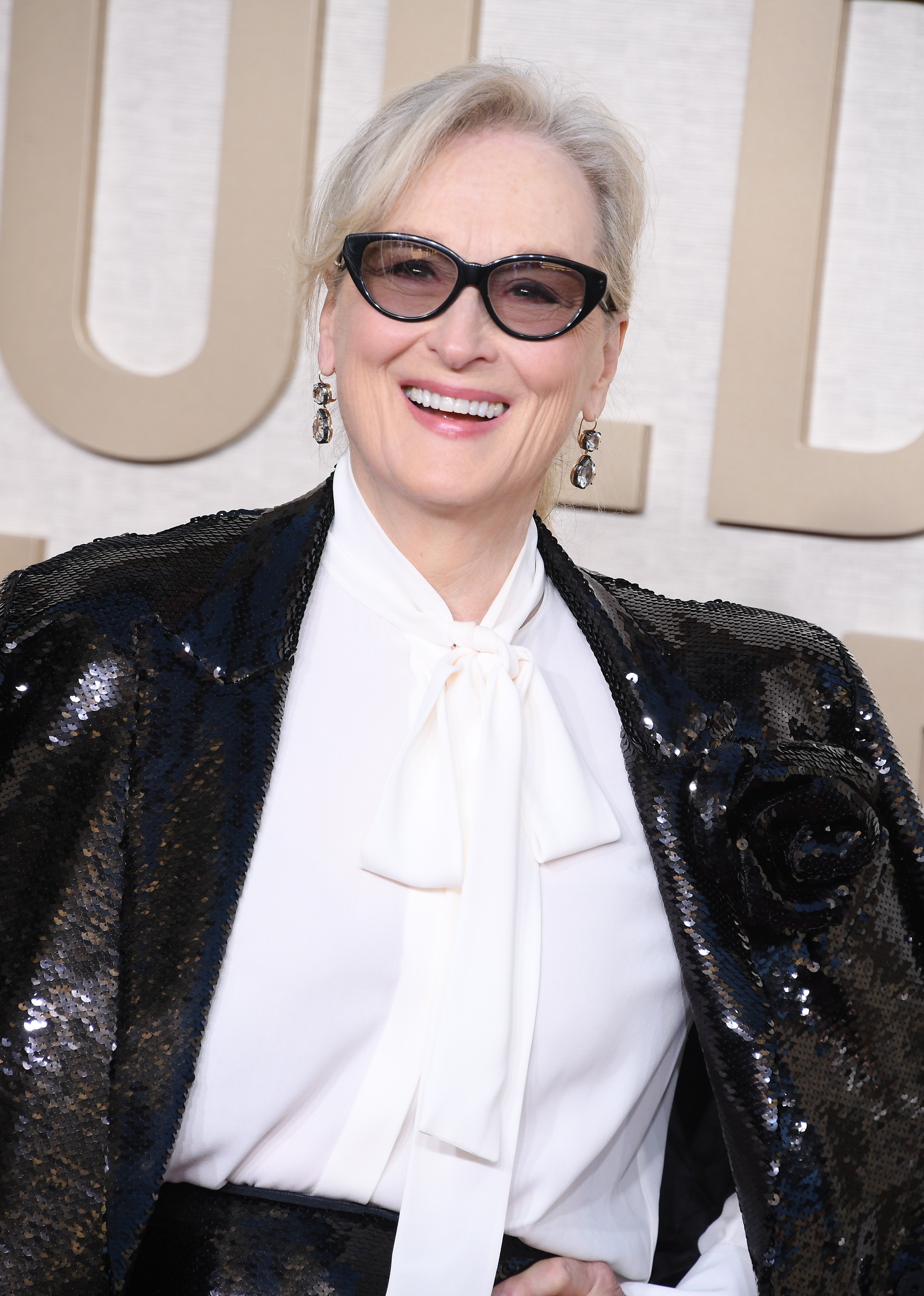 Meryl Streep attends the 81st Annual Golden Globe Awards at The Beverly Hilton in Beverly Hills, California, on January 7, 2024. | Source: Getty Images