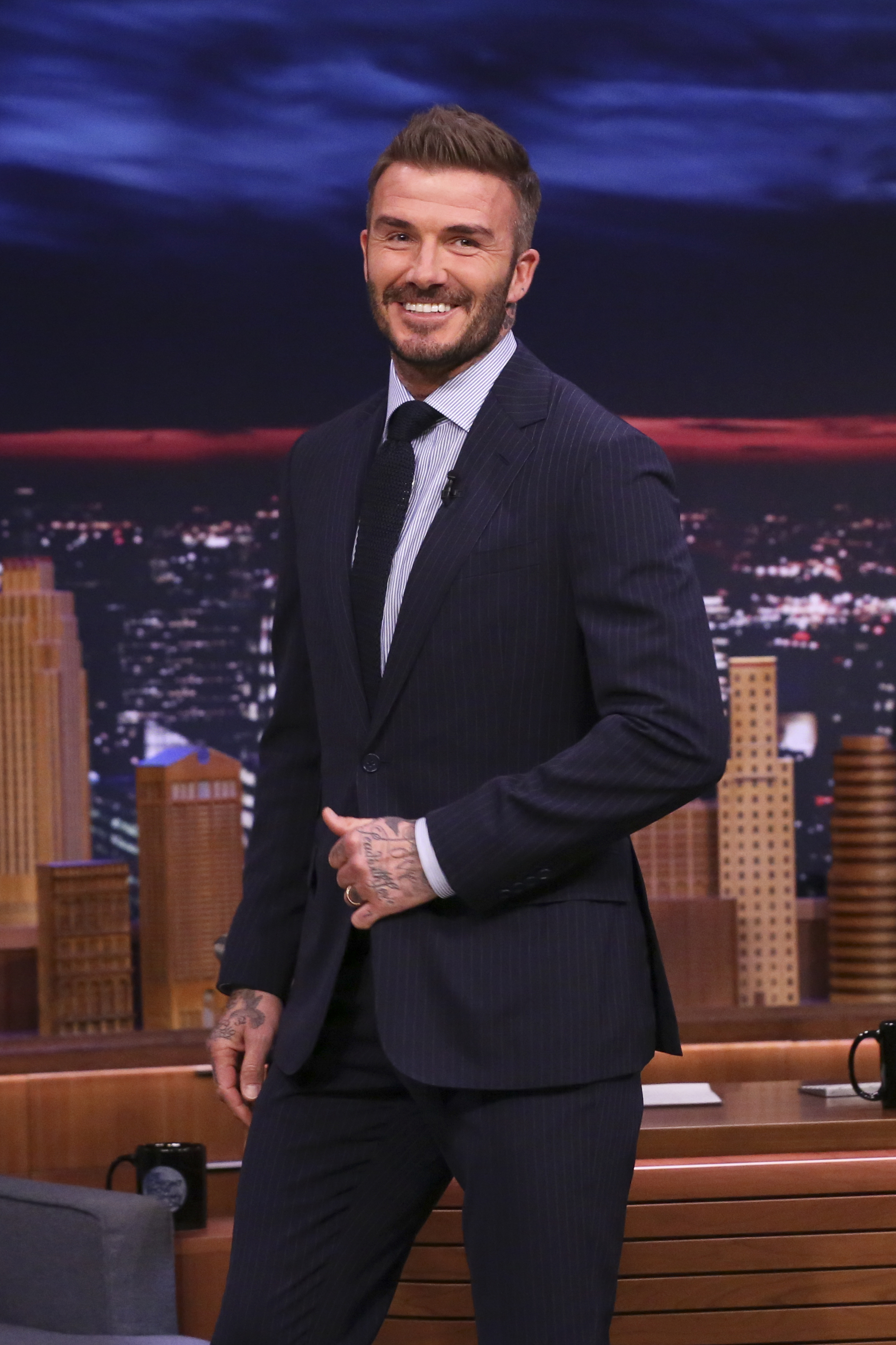 David Beckham at "The Tonight Show with Jimmy Fallon" on February 26, 2020 | Source: Getty Images