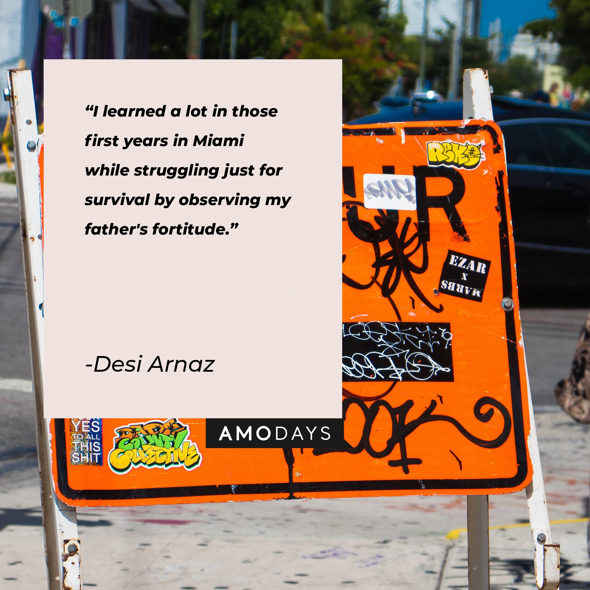 Desi Arnaz’ quote: "I learned a lot in those first years in Miami while struggling just for survival by observing my father's fortitude.”  | Image: AmoDays