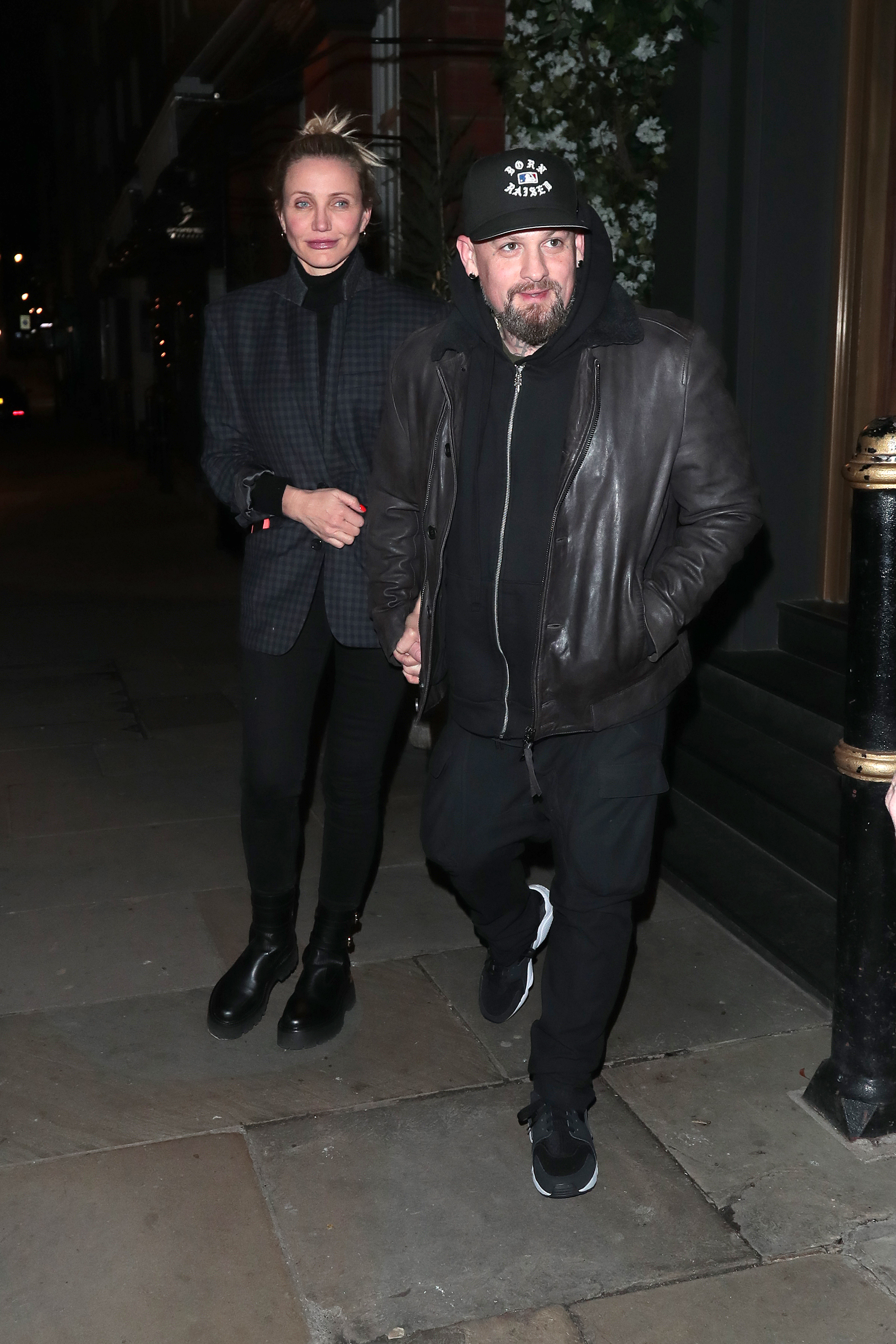 Cameron Diaz and Benji Madden spotted out in London, England on December 2, 2022 | Source: Getty Images