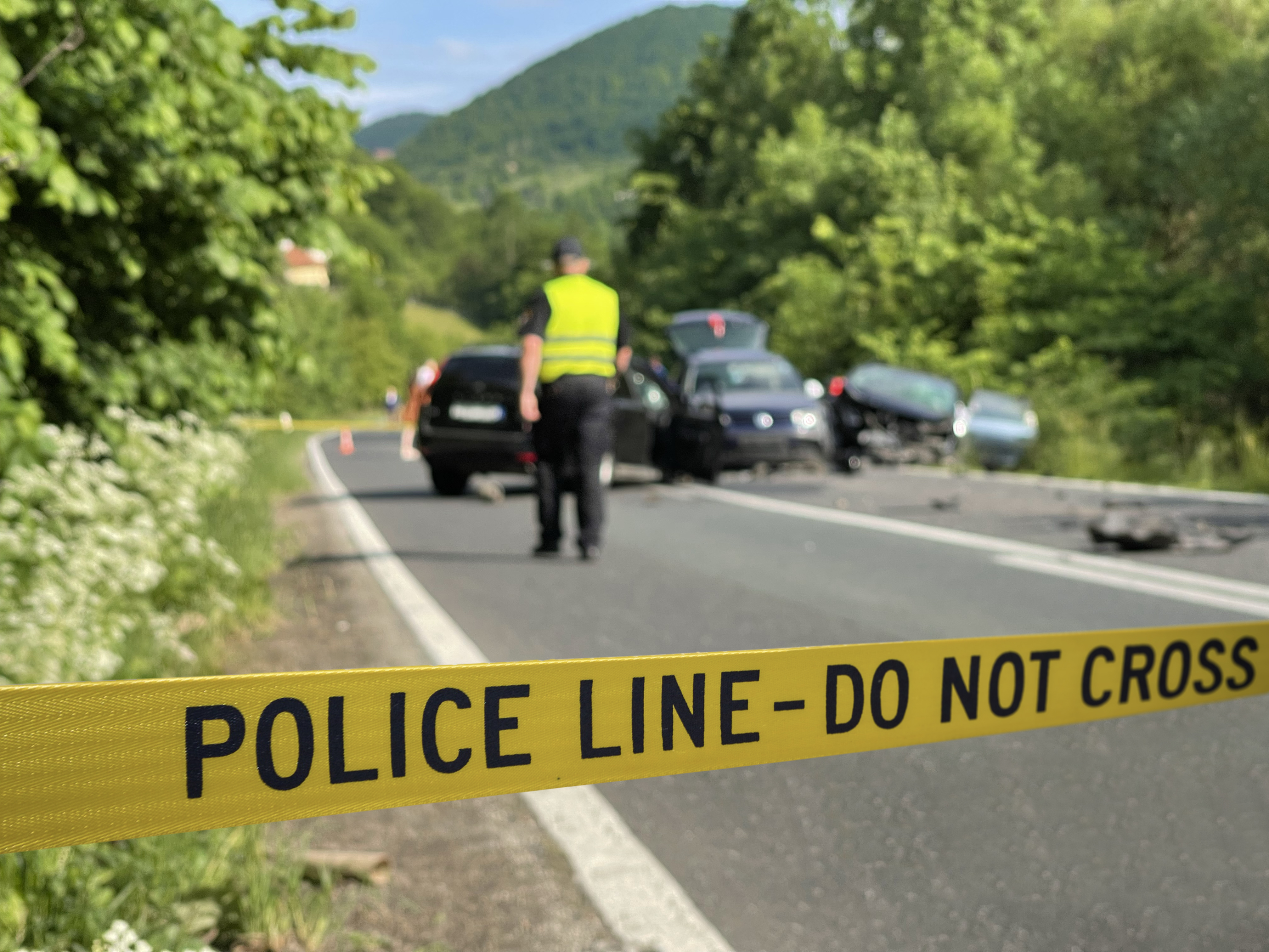Police yellow line on traffic accident | Source: Getty Images