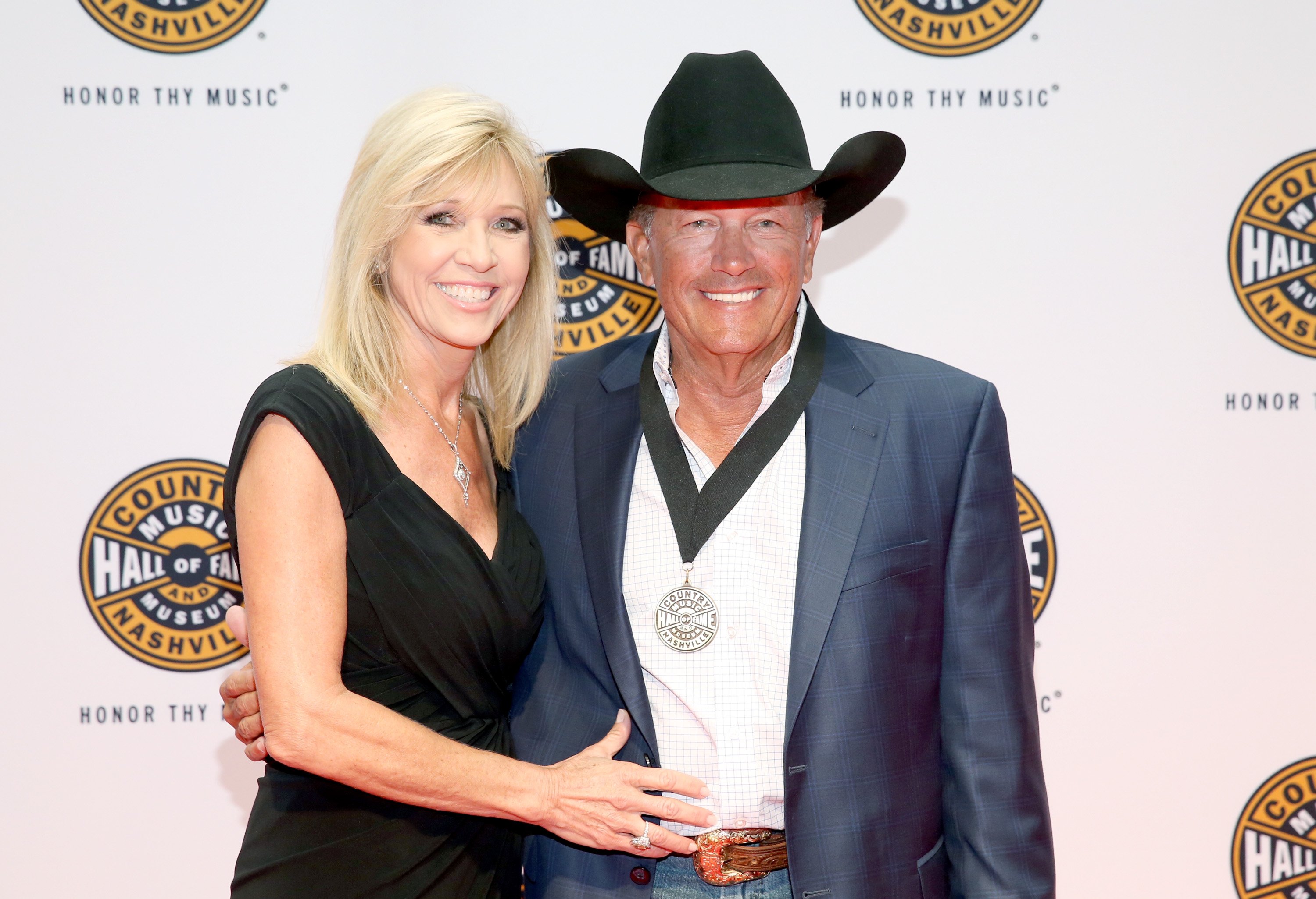 Norma and George Strait at the Medallion Ceremony at Country Music Hall of Fame and Museum on October 22, 2017, in Nashville, Tennessee | Source: Getty Images