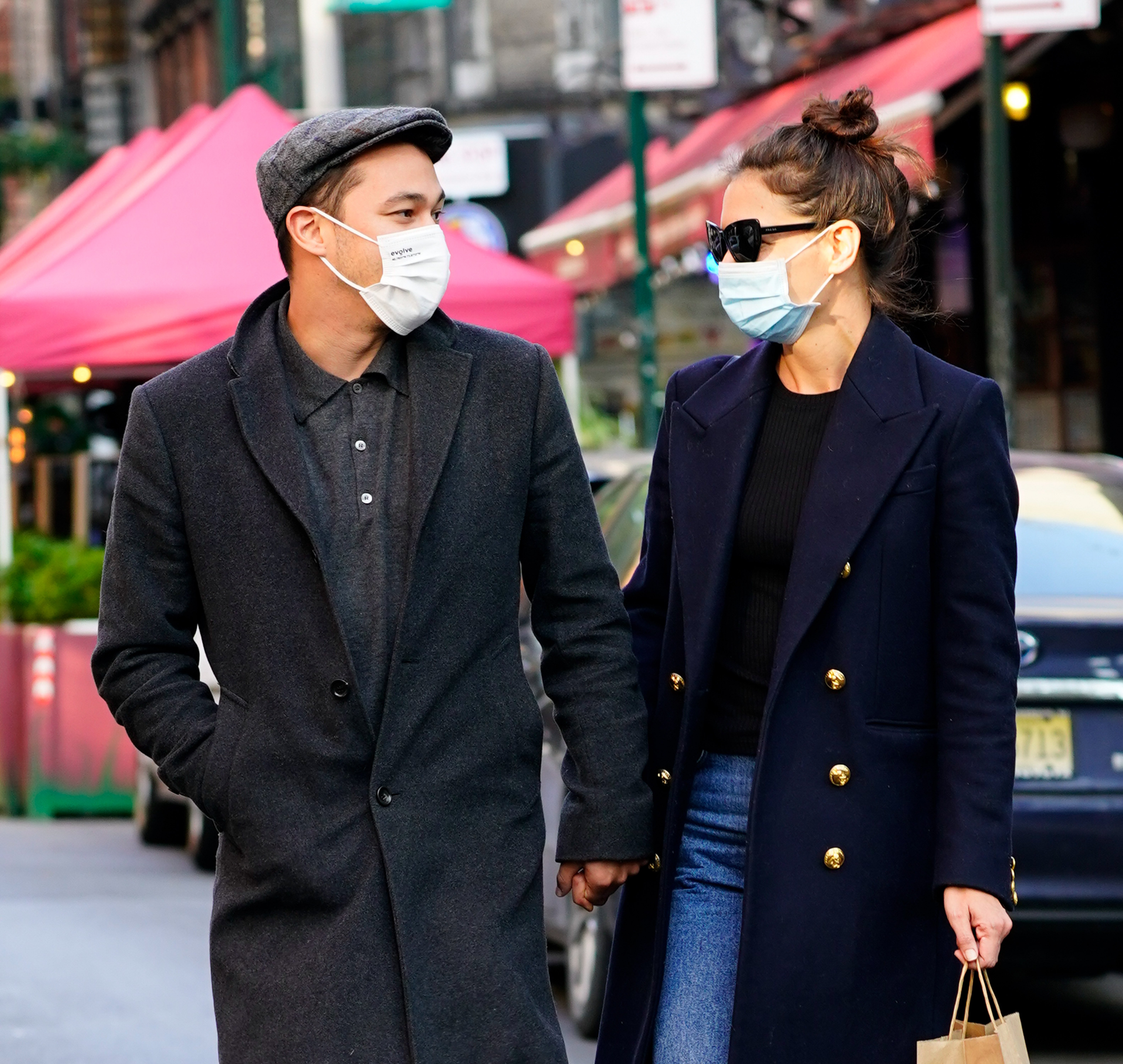 Aktris Katie Holmes ve Emilio Vitolo Jr. 22 Eylül 2020'de New York'ta |  Kaynak: Getty Images