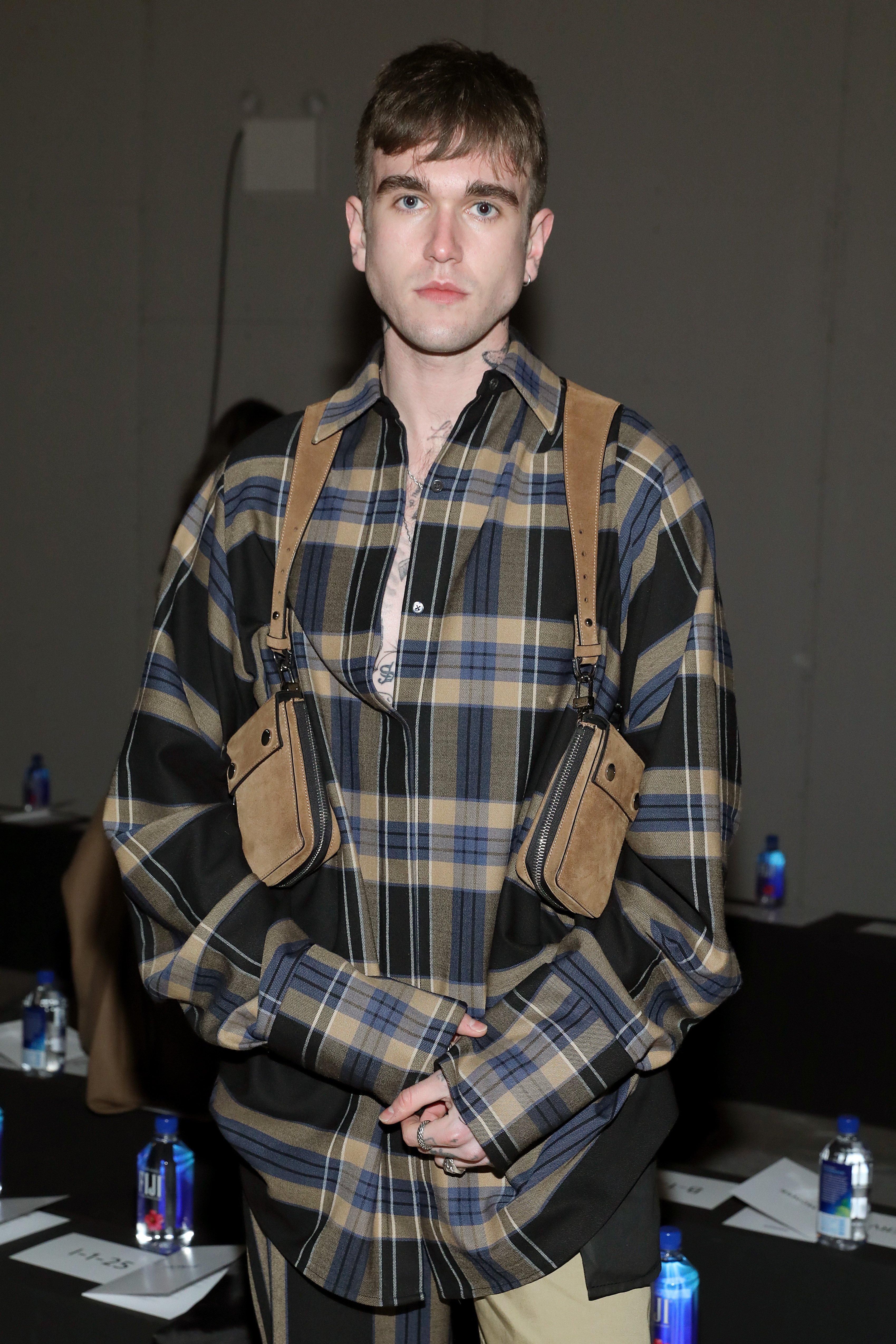Gabriel-Kane Day-Lewis poses at the Monse fashion show during February 2020 New York Fashion Week: The Shows on February 7, 2020, in New York City | Source: Getty Images