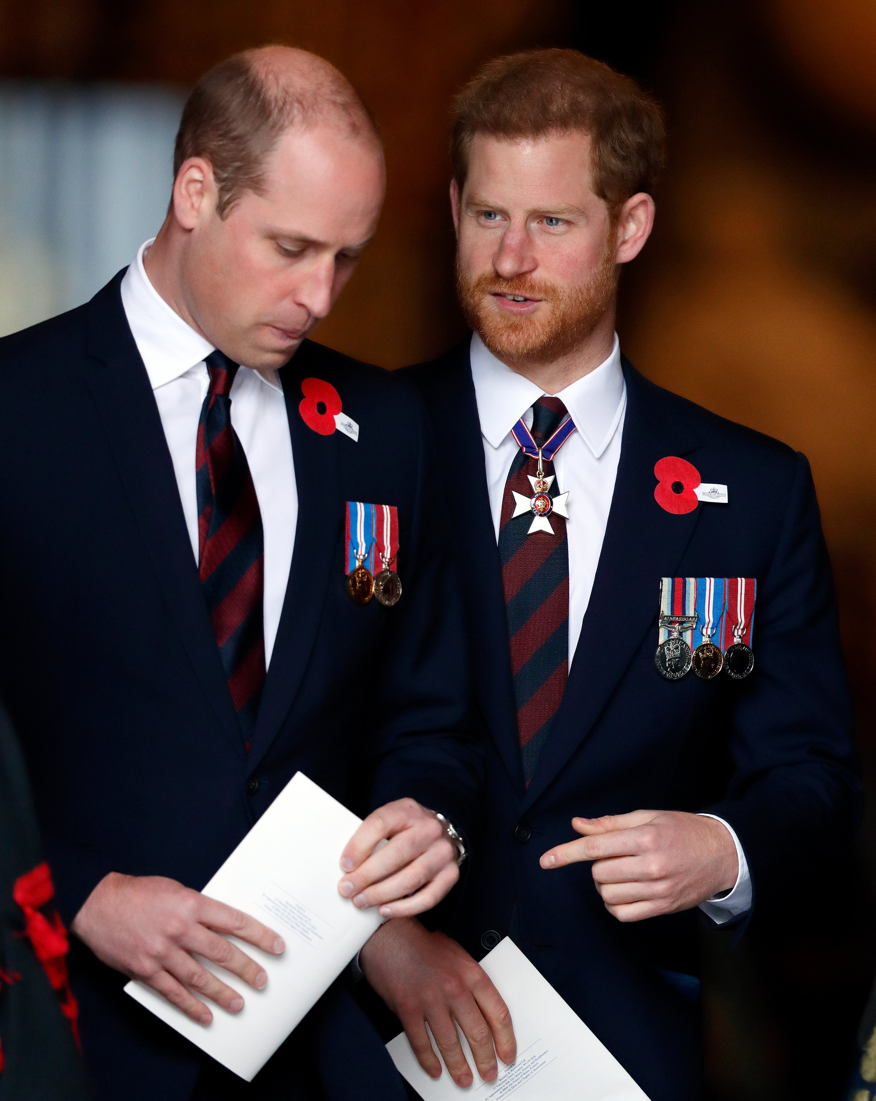 Prince William and Prince Harry on April 25, 2018 in London, England | Source: Getty Images 