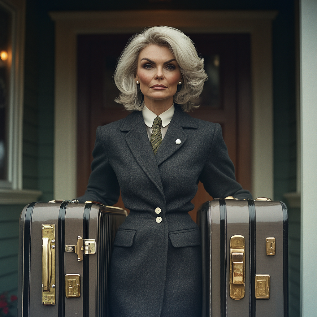 An angry woman leaving with her bags | Source: Midjourney