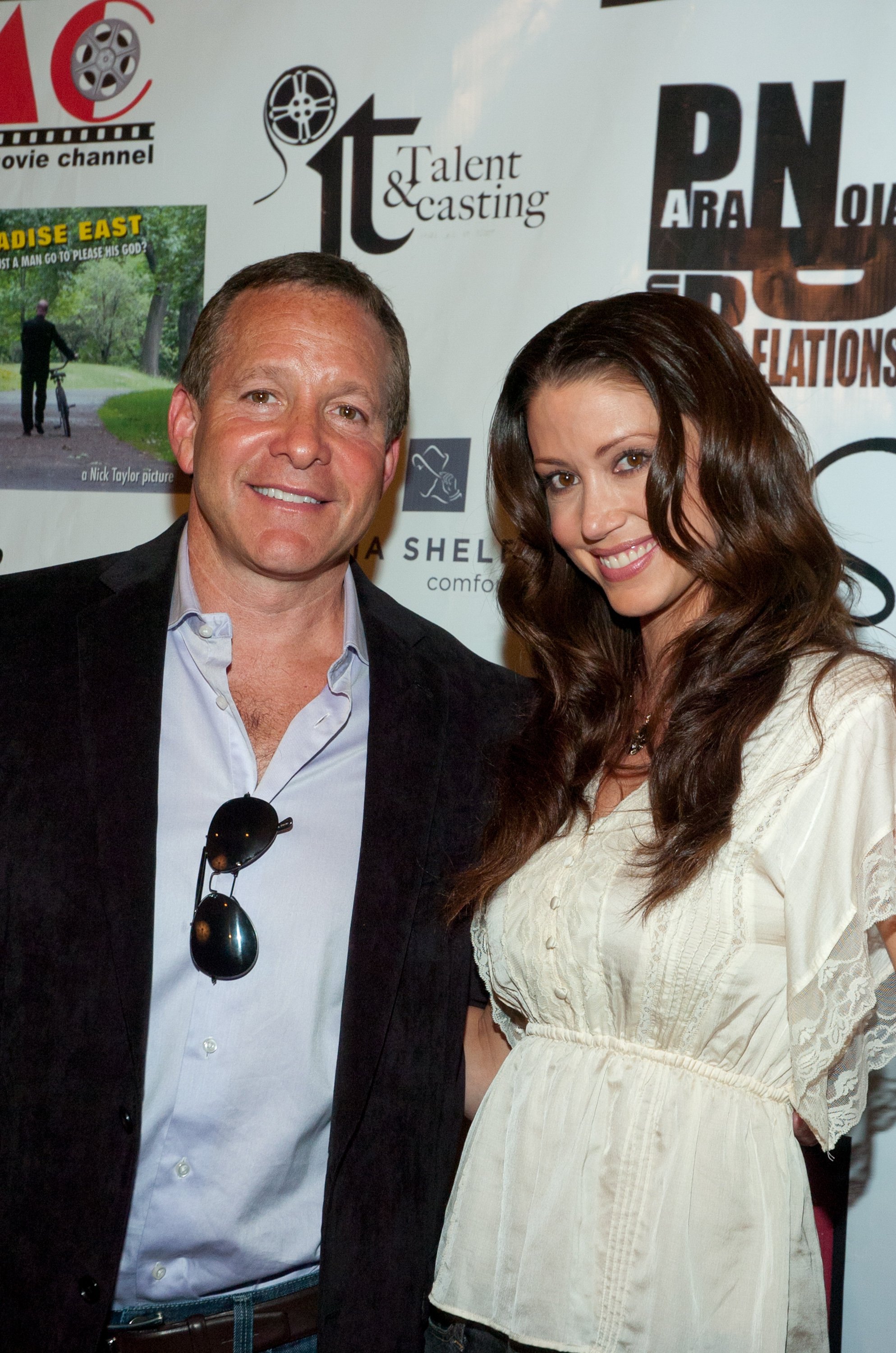 Actors Steve Guttenberg and Shannon Elizabeth at the premiere of "A Novel Romance" during the 2011 New York Independent Film Festival held at the Quad Cinema on May 5, 2011 in New York City. | Source: Getty Images