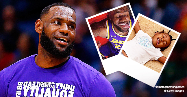 LeBron James Shares Adorable Photo of Daughter Zhuri Reenacting Things