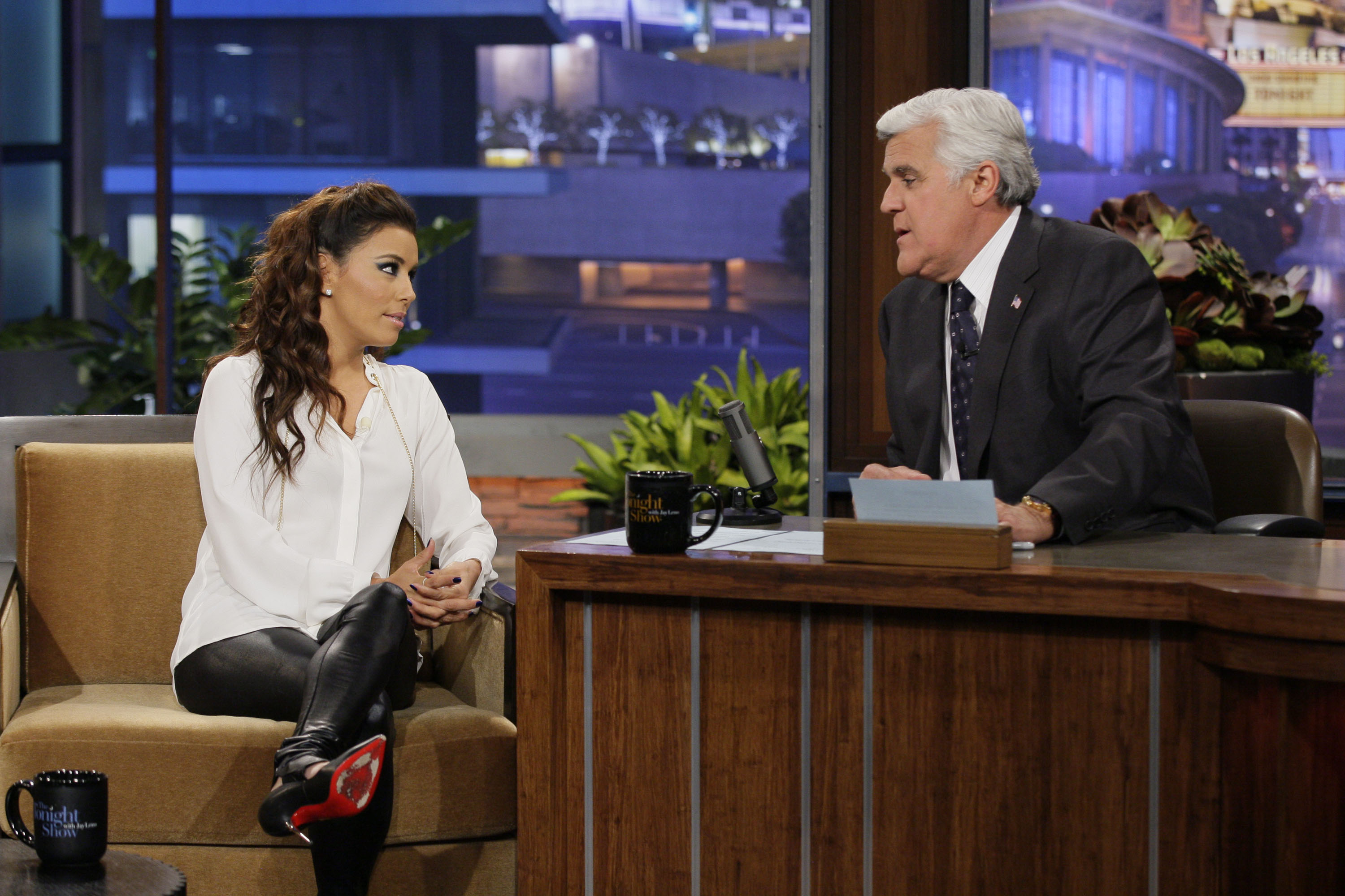 Eva Longoria on "The Tonight Show with Jay Leno" in 2013 | Source: Getty Images