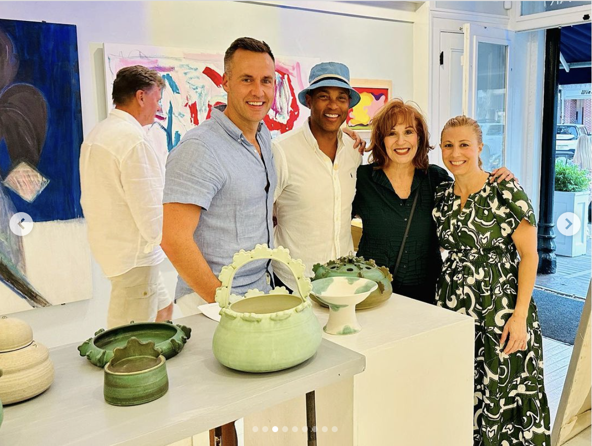 Eve Bahar with her mom Joy Behar and other loved ones during her art event, as seen in a photo dated August 27, 2023 | Source: Instagram/evebeharceramics