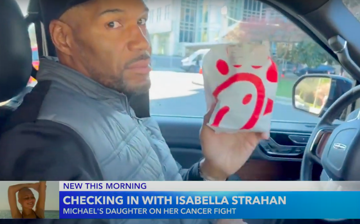 Michael Strahan during his visit to see Isabella Strahan at the hospital posted on February 22, 2024 | Source: YouTube/Good Morning America